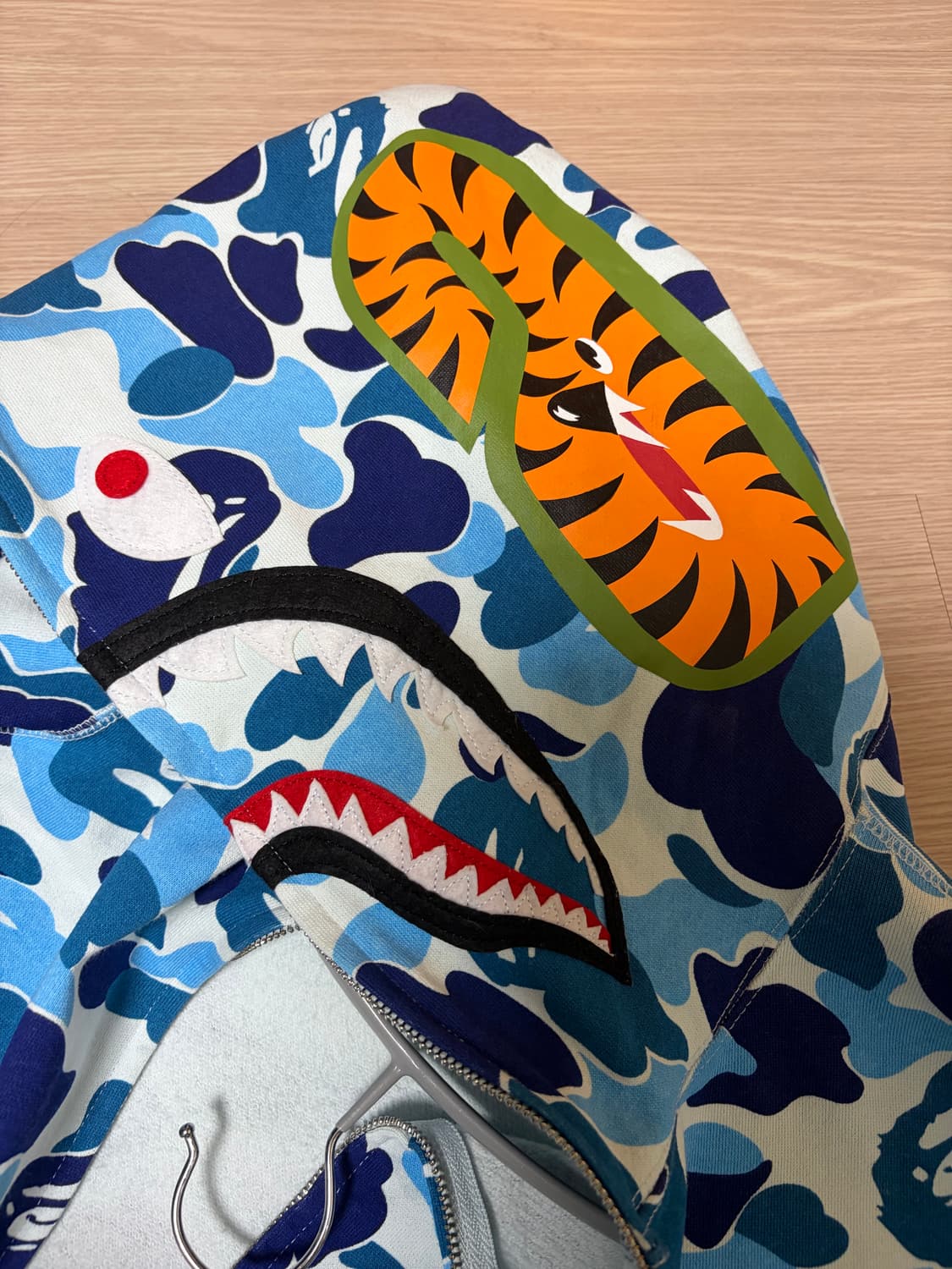 베이프 샤크 후드 블루 m 상품이미지7