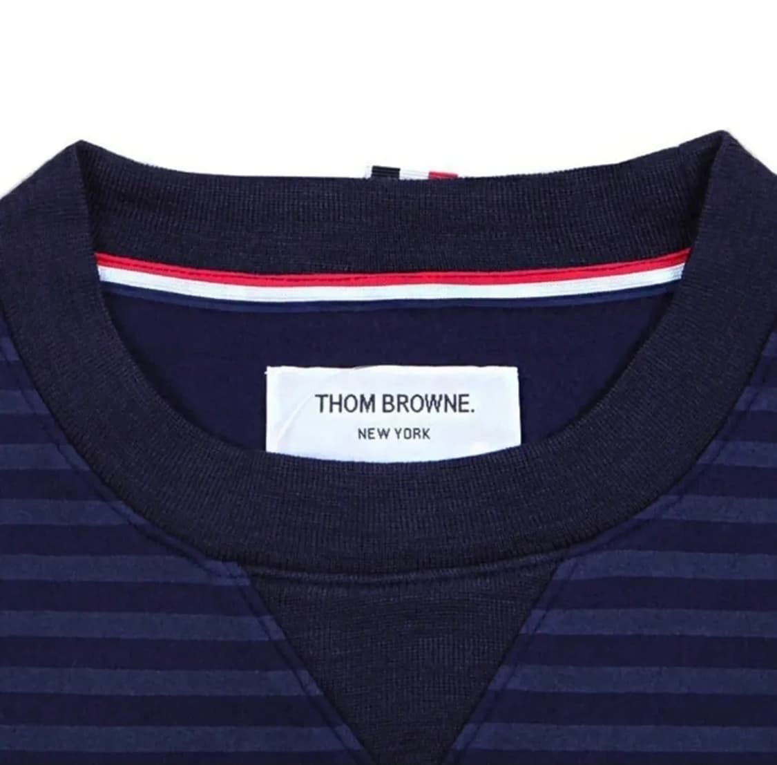 톰브라운 울 사선 니트 네이비 M 정품 상품이미지9