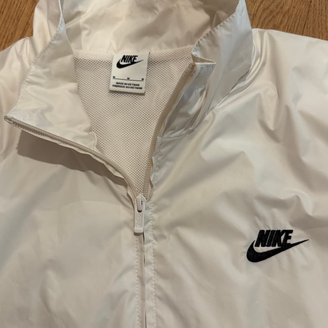 Nike NSW 백로고 클럽 풀 집 우븐 자켓 화이트  상품이미지2