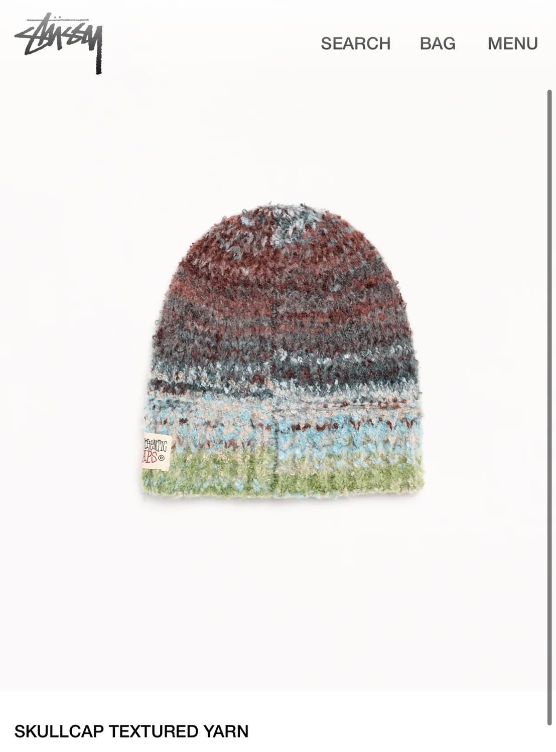 스투시 스컬캡 텍스쳐드 얀 비니 블루 상품이미지1