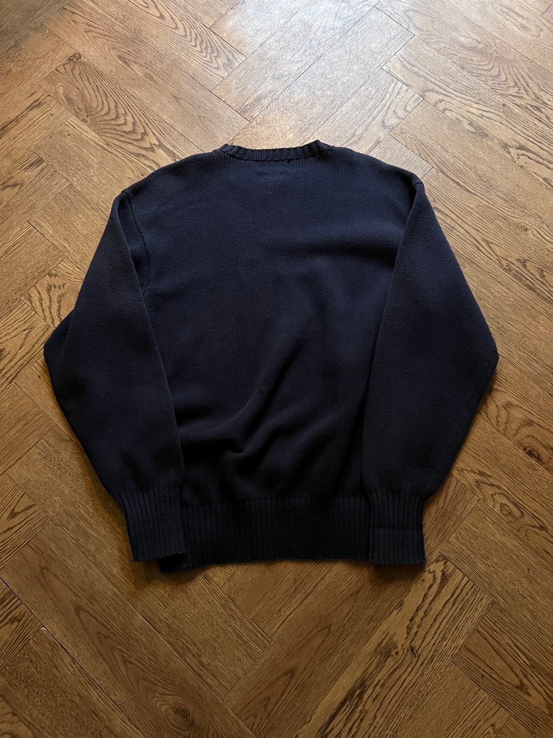 [L]90's 폴로 랄프로렌 쉴드로고 네이비 코튼 니트 상품이미지6