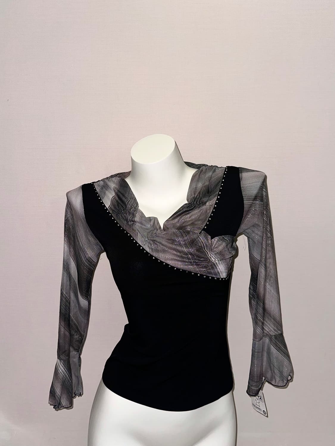 긱시크 브이넥 오리엔탈 7부 탑 상품이미지1