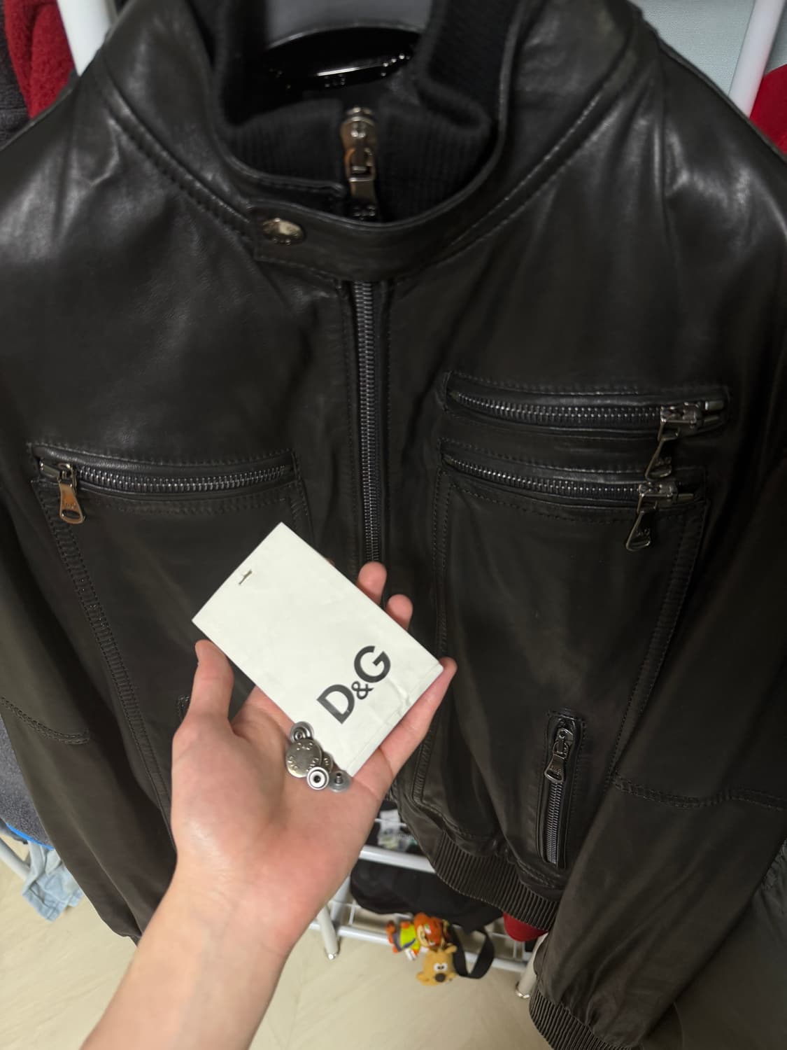 2000년대 돌체앤가바나 멀티 지퍼 레더 자켓 상품이미지10