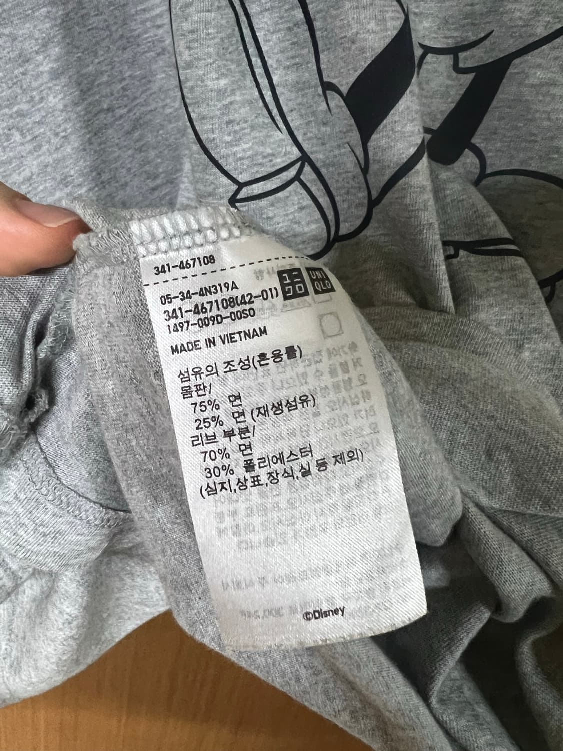 (L)유니클로 미키마우스 링거티 상품이미지4