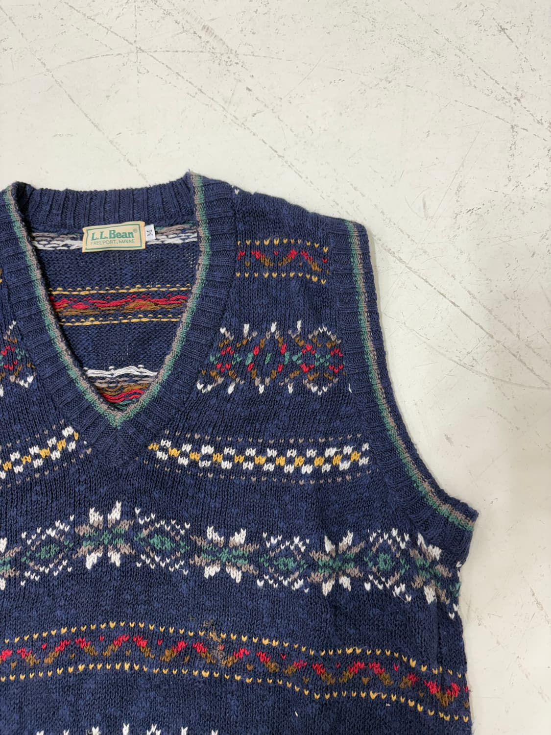 80’s LL Bean Fair isle knit  Vest. 상품이미지5