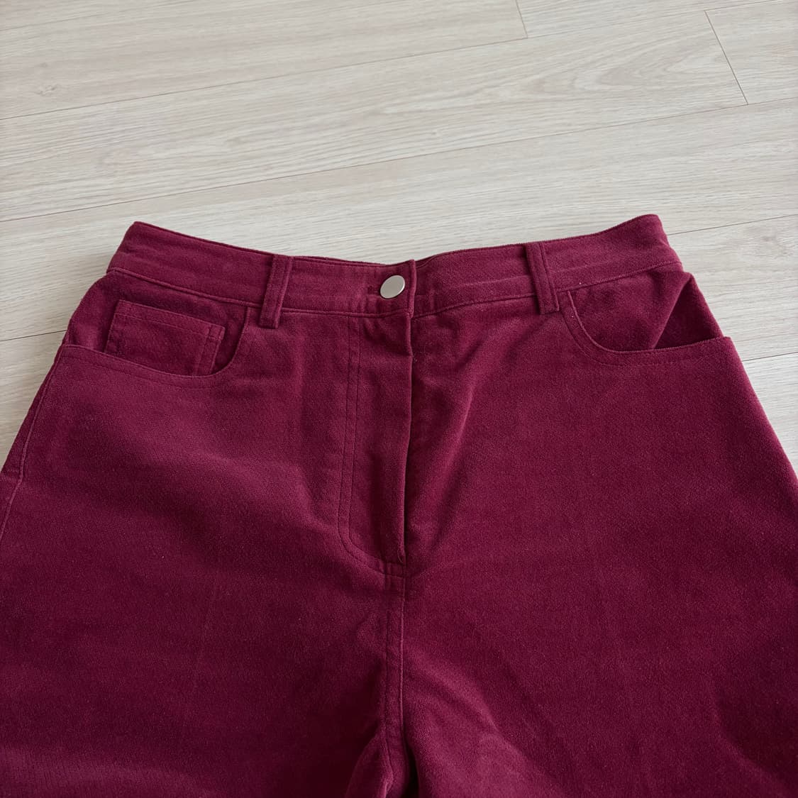 [상태A] 포니테일 벨벳 팬츠 와인 S 상품이미지6