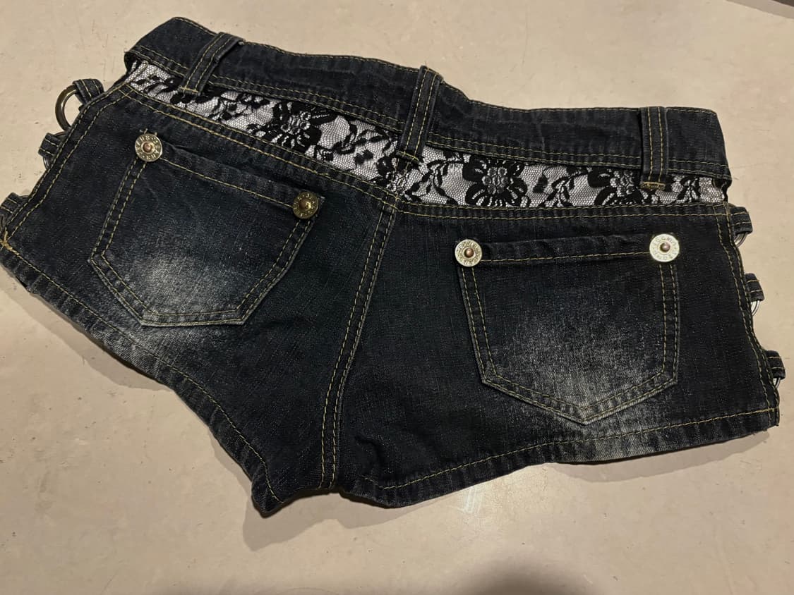 Shop502 dia깔 데님숏팬츠 로우라이즈 쇼츠 상품이미지4