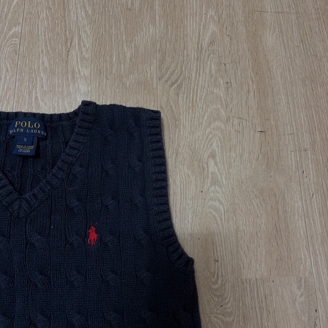 폴로 랄프로렌 키즈 꽈배기 니트조끼 5세  상품이미지3