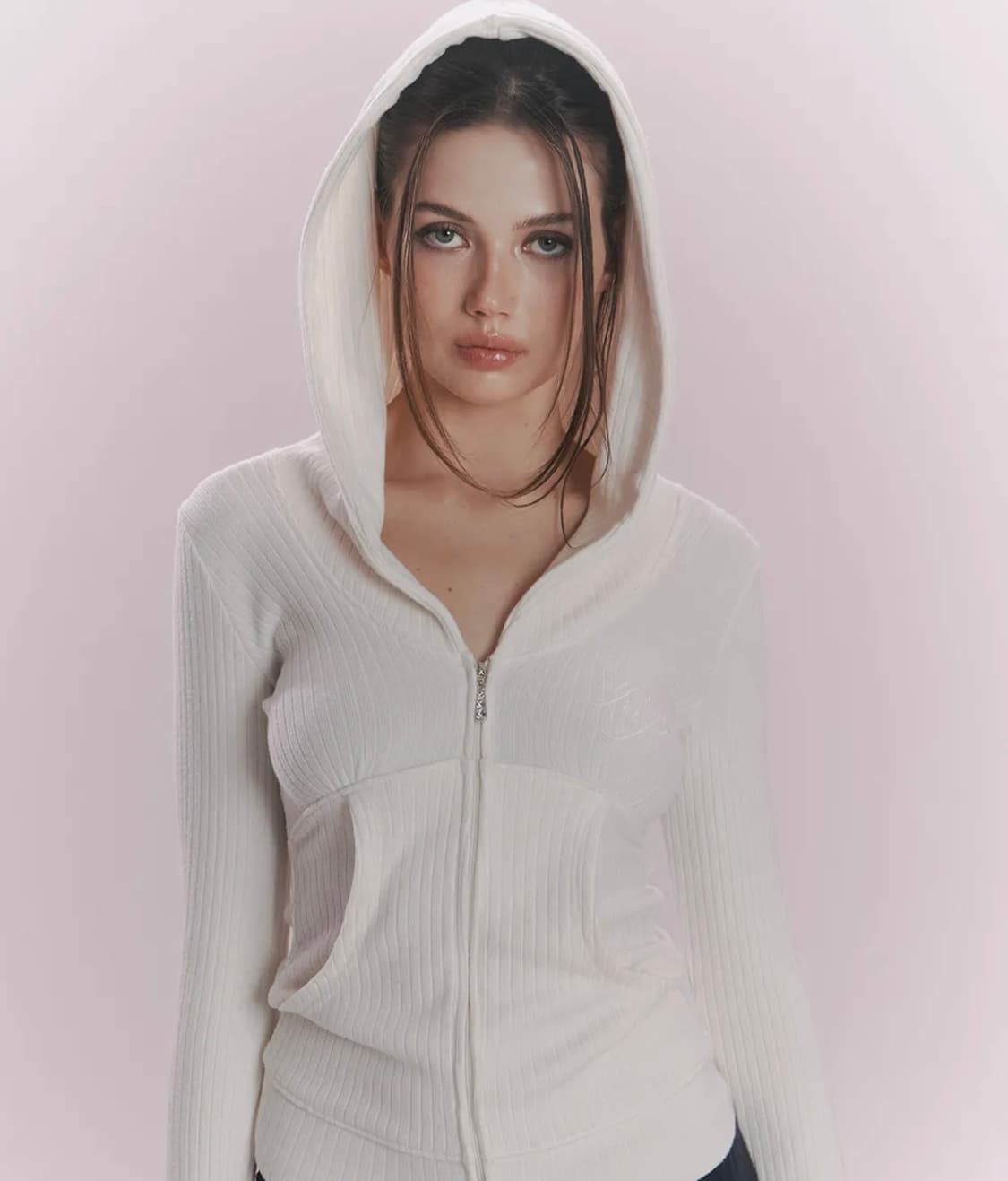 플리즈노팔로우 Devon Ribbed Hoodie (Ivory) 상품이미지1