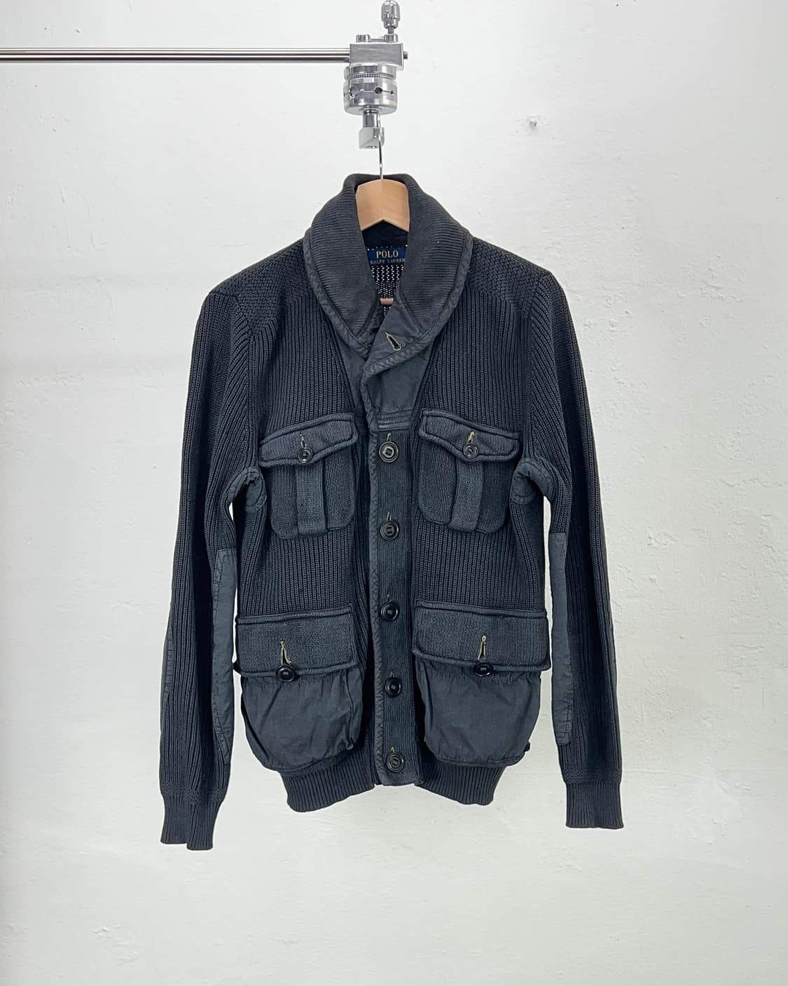 폴로 랄프로렌 숄 카라 텍스처 코튼 보머 자켓 상품이미지1