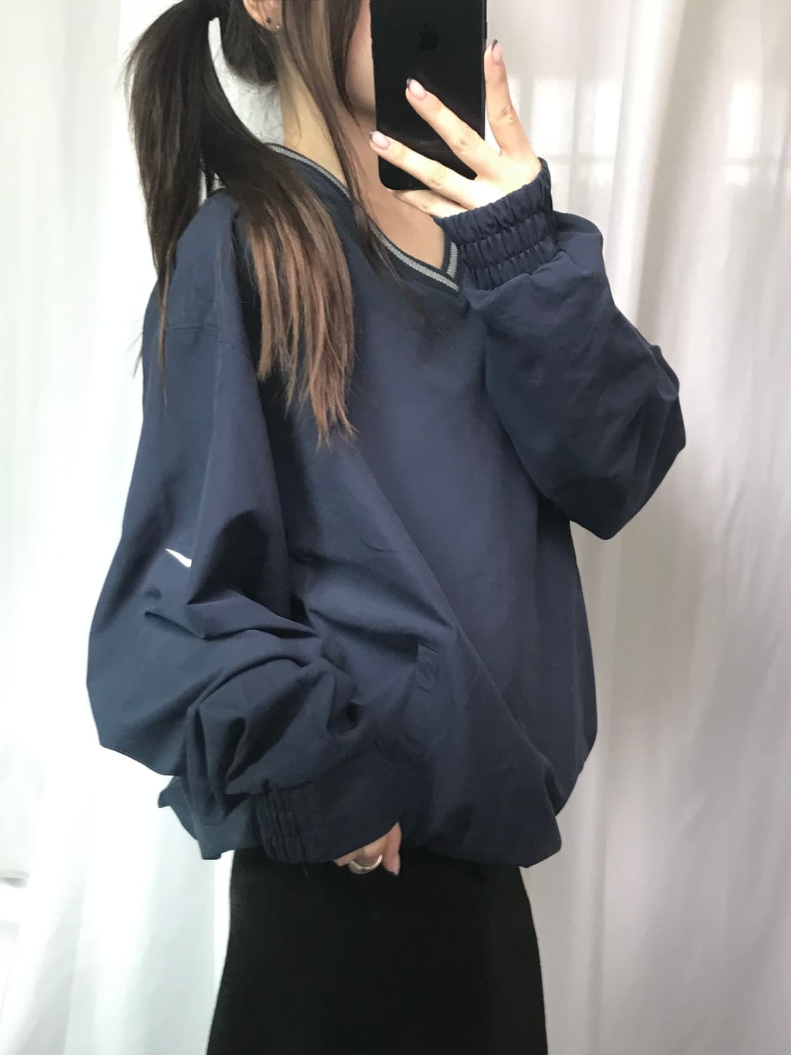 Nike 나이키 골프 암스우시 네이비 브이넥 웜업 상품이미지3