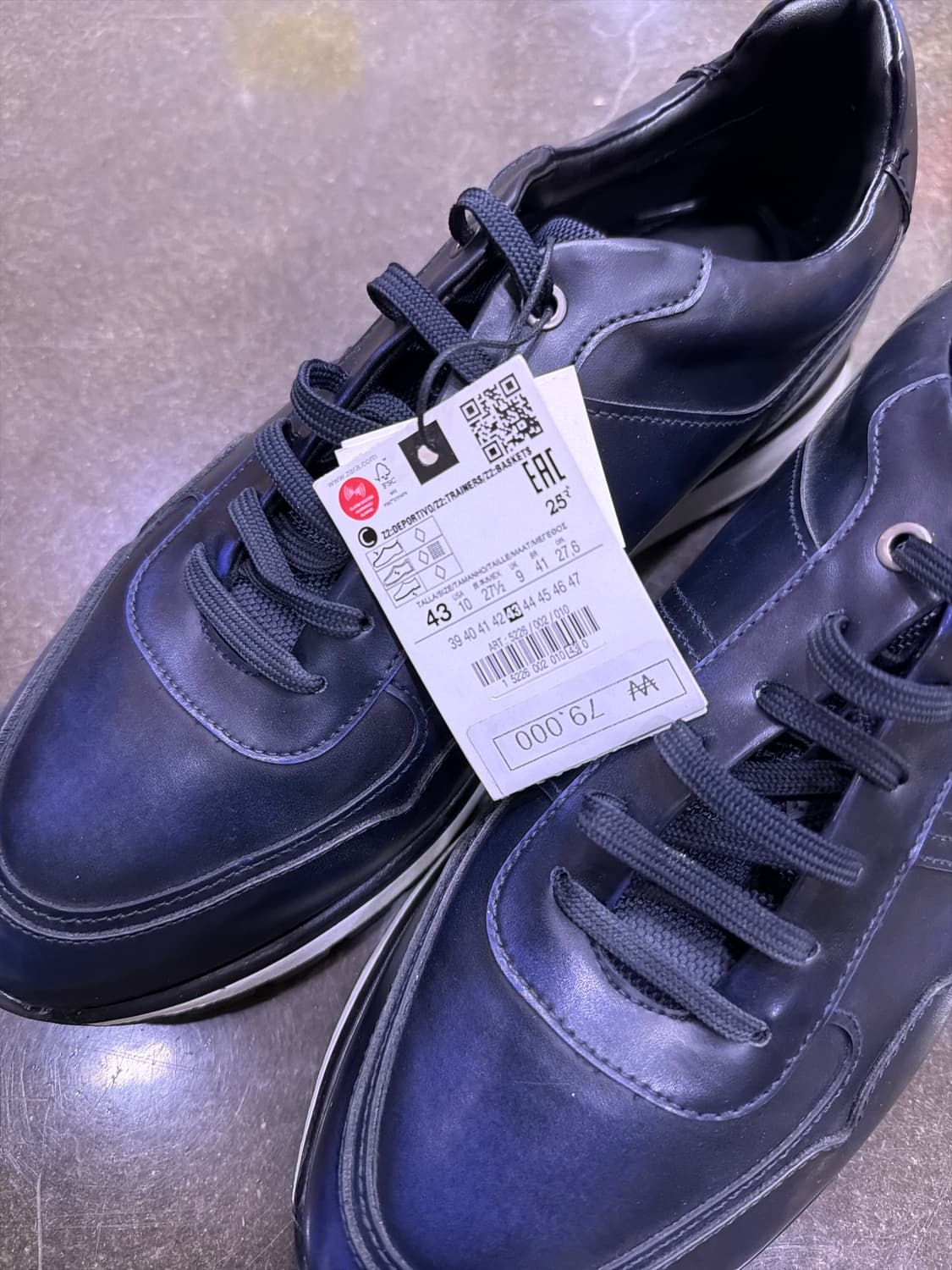 자라 클래식 블루 스니커즈 슈즈 43 (280) 상품이미지6