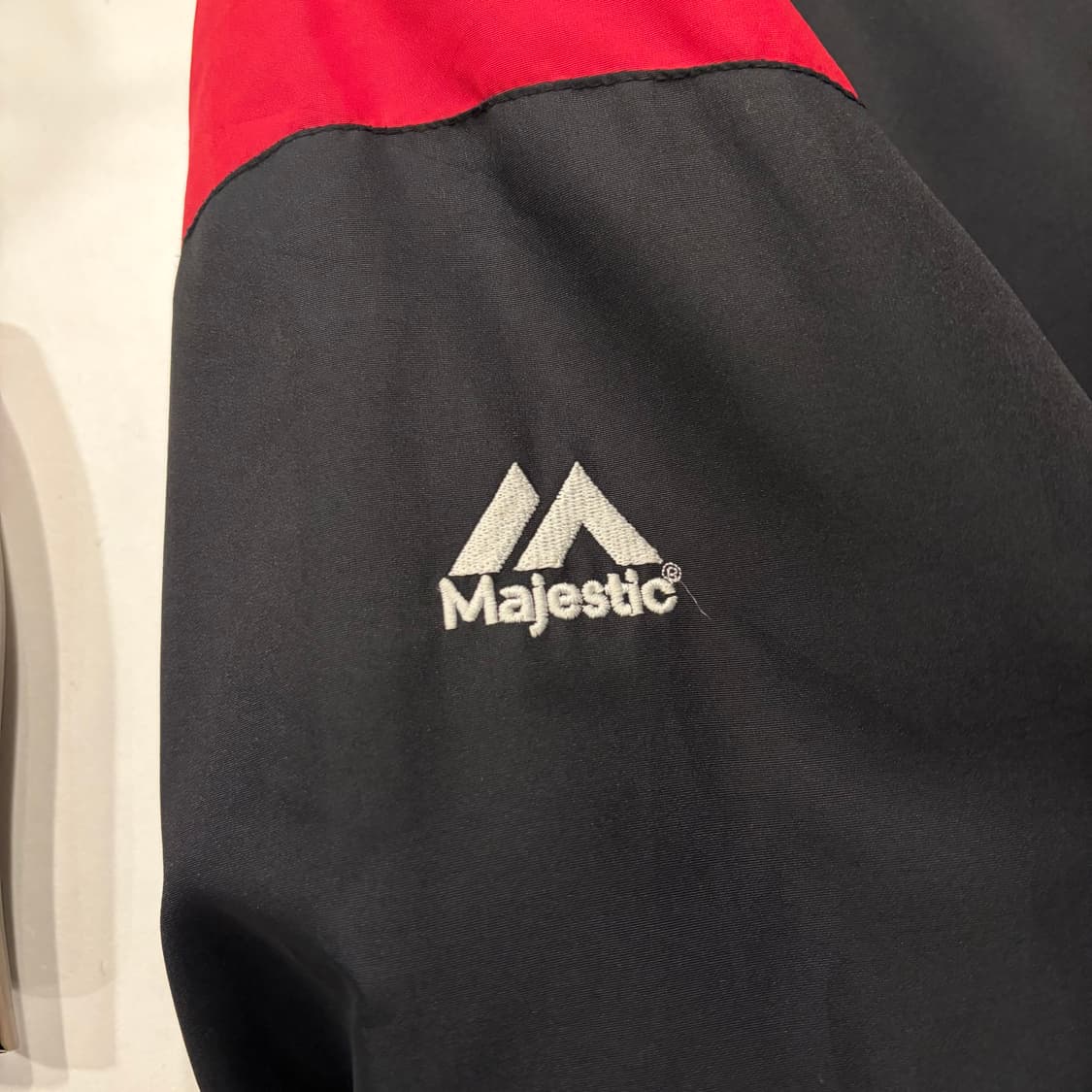 [L] 마제스틱 마린스 로고 블랙 야구 바시티 점퍼 자켓 D390 상품이미지4