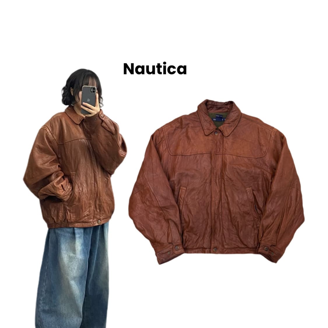 노티카 90s 램스킨 리얼레더 빈티지 양가죽 자켓 상품이미지1