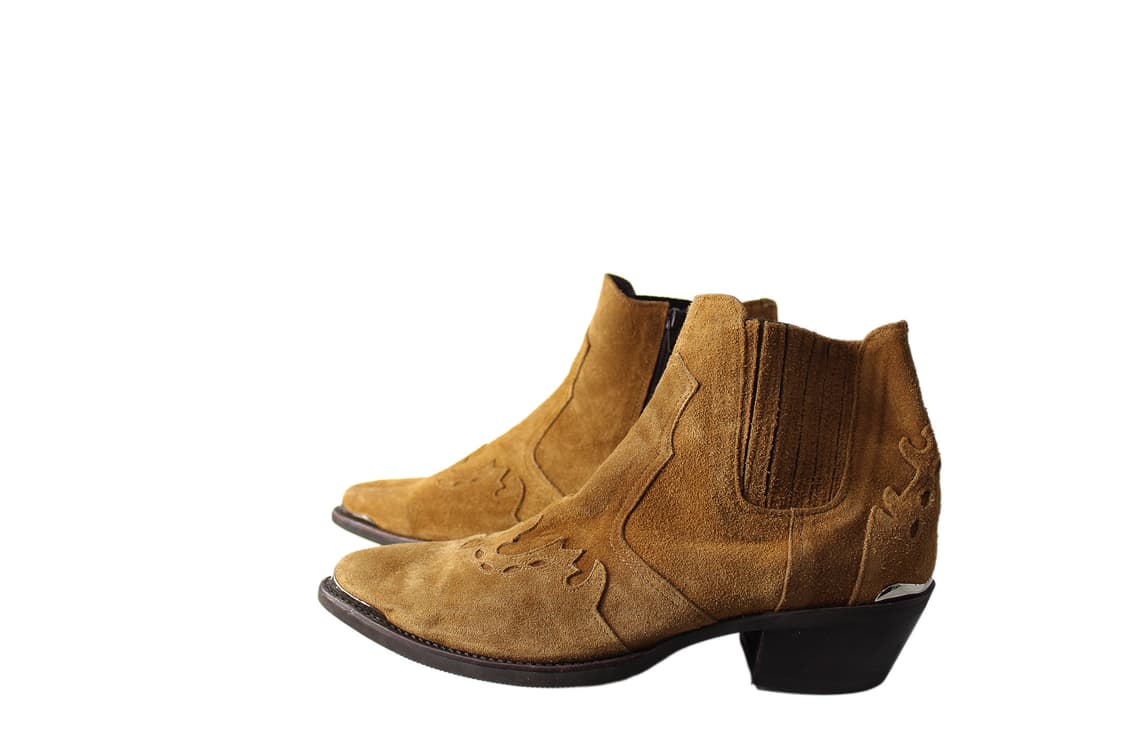 2000s Japan 핸드메이드 스틸 토 스웨이드 웨스턴부츠 상품이미지1