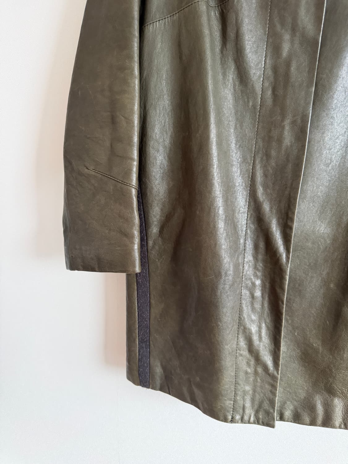 Pre owned 램스킨 레더 코트 상품이미지4