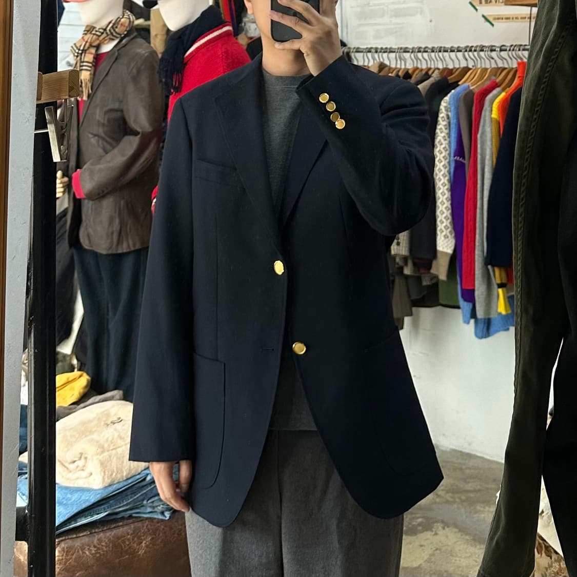 (착용컷) L.L.Bean 금장 블레이져 (남성용 103) 상품이미지3