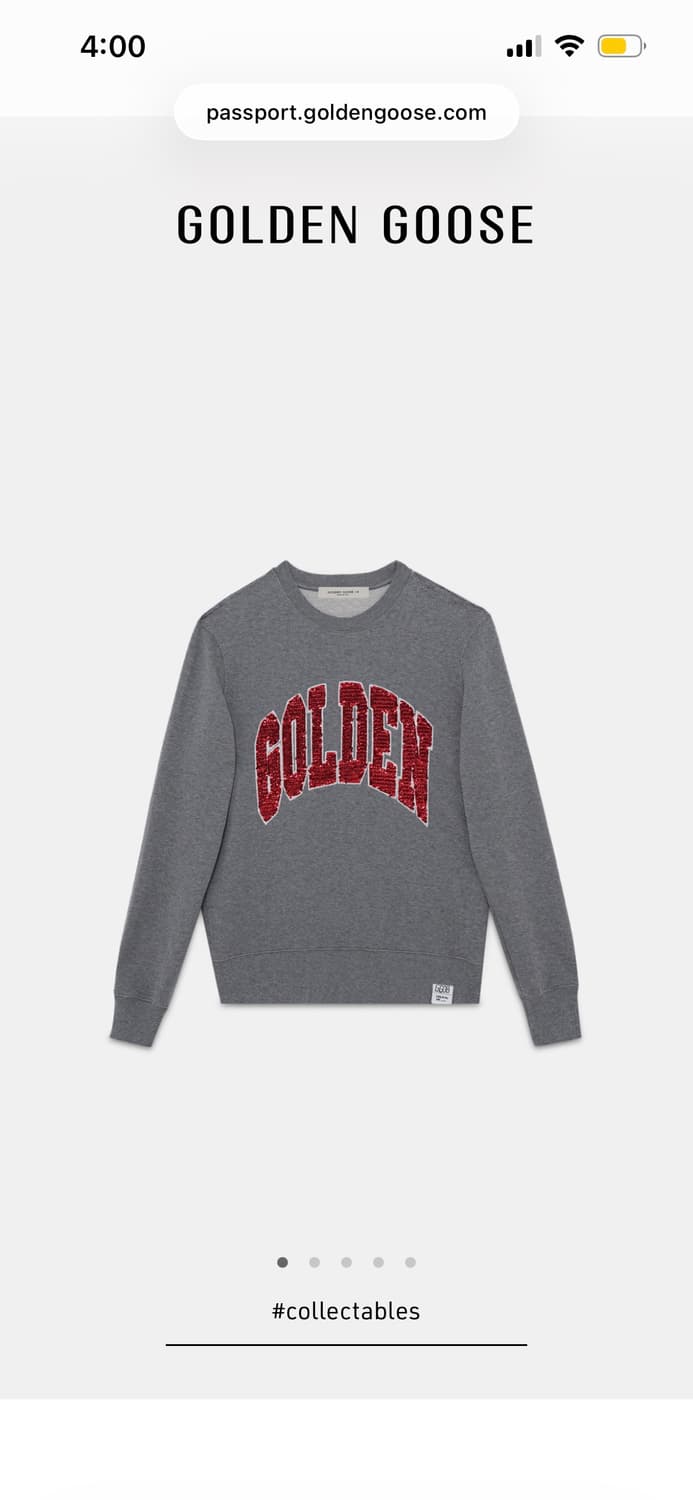 Golden Goose 스팽글 로고 맨투맨 (그레이) 상품이미지8