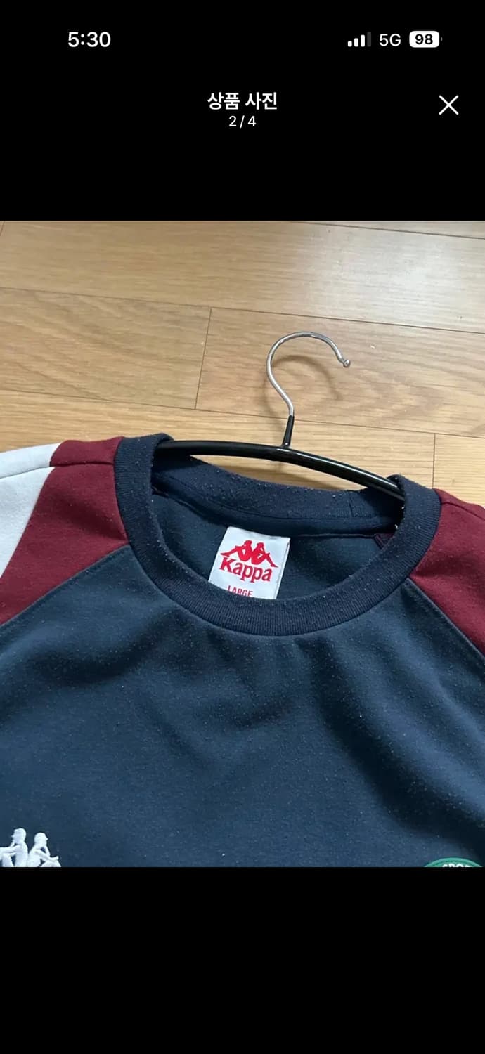 카파 OTP 오프더피치 컬러블럭 크루넥 스웨트셔츠 네이비 상품이미지2