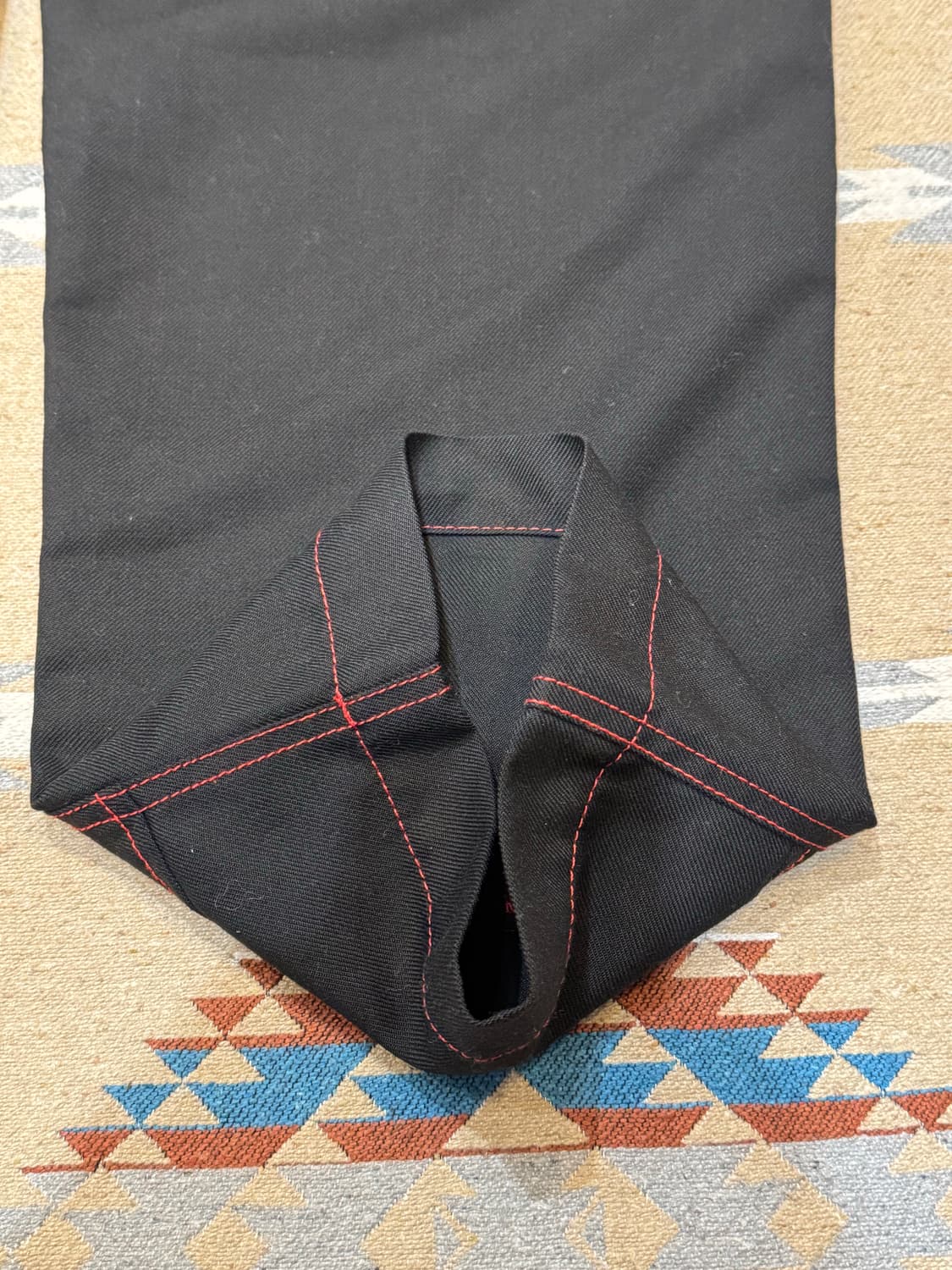 [S][32] 꼼데가르송 셔츠 레드 스티치 팬츠 블랙  상품이미지7