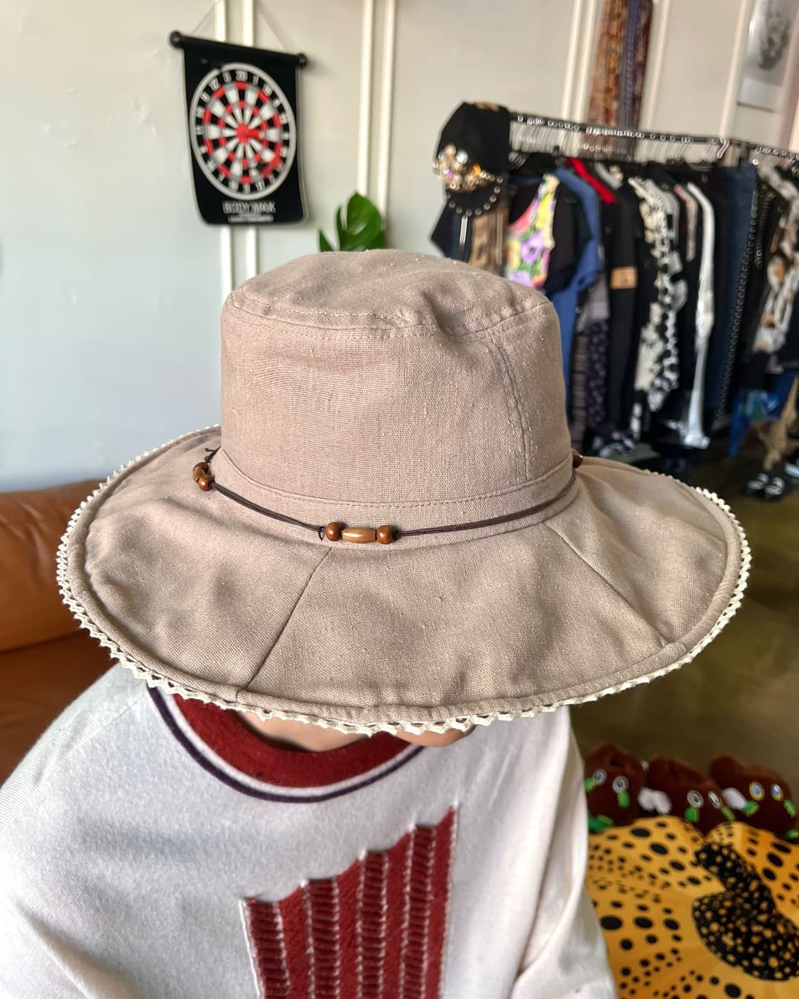 JPN Vintage Native Linen Pedora Hat 상품이미지2