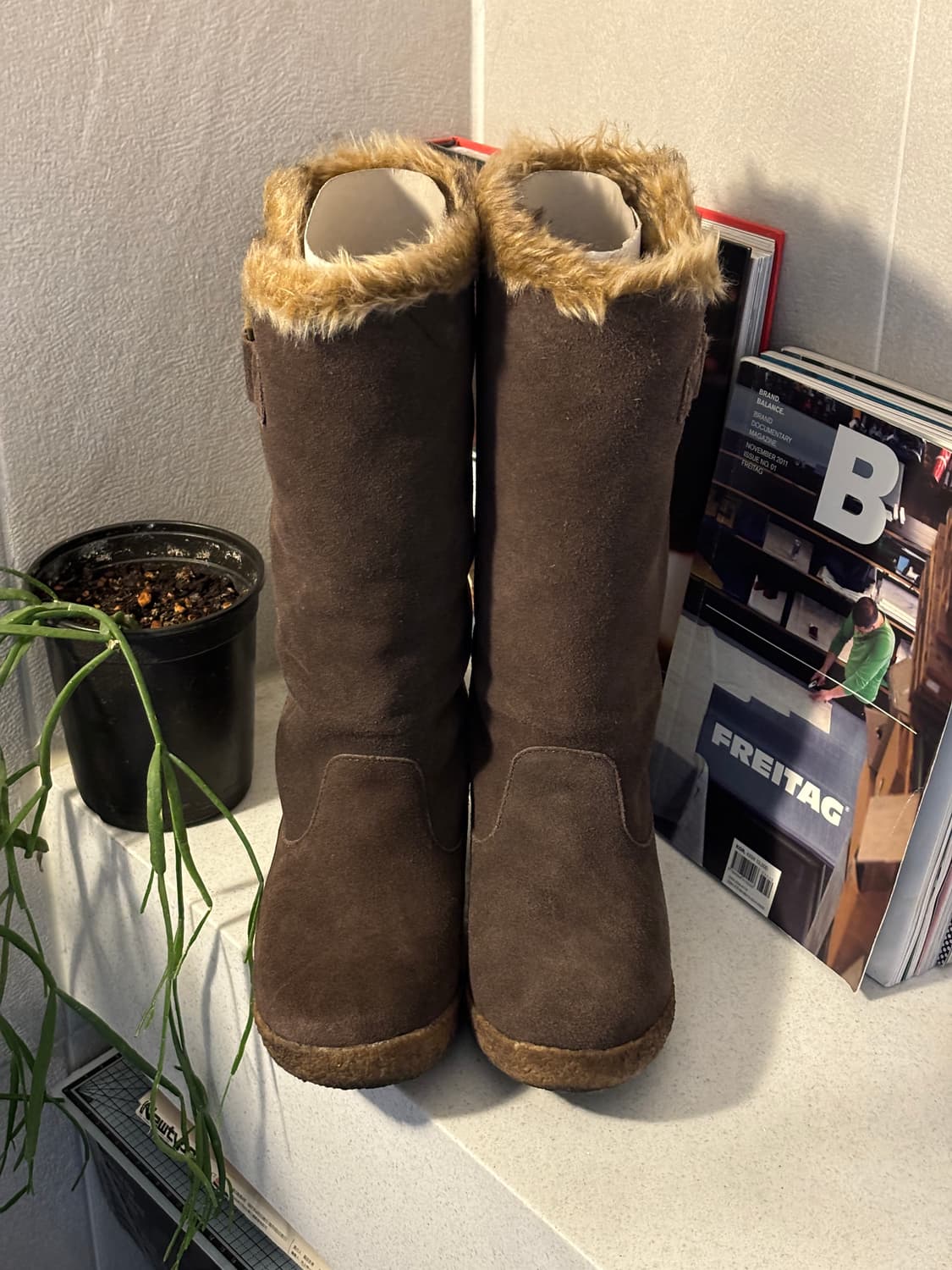 컬럼비아 스웨이드 퍼부츠 상품이미지3