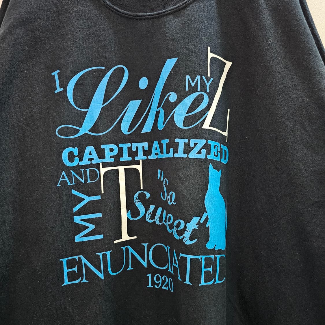 길단 블랙 맨투맨 기모 스웻셔츠 상품이미지2