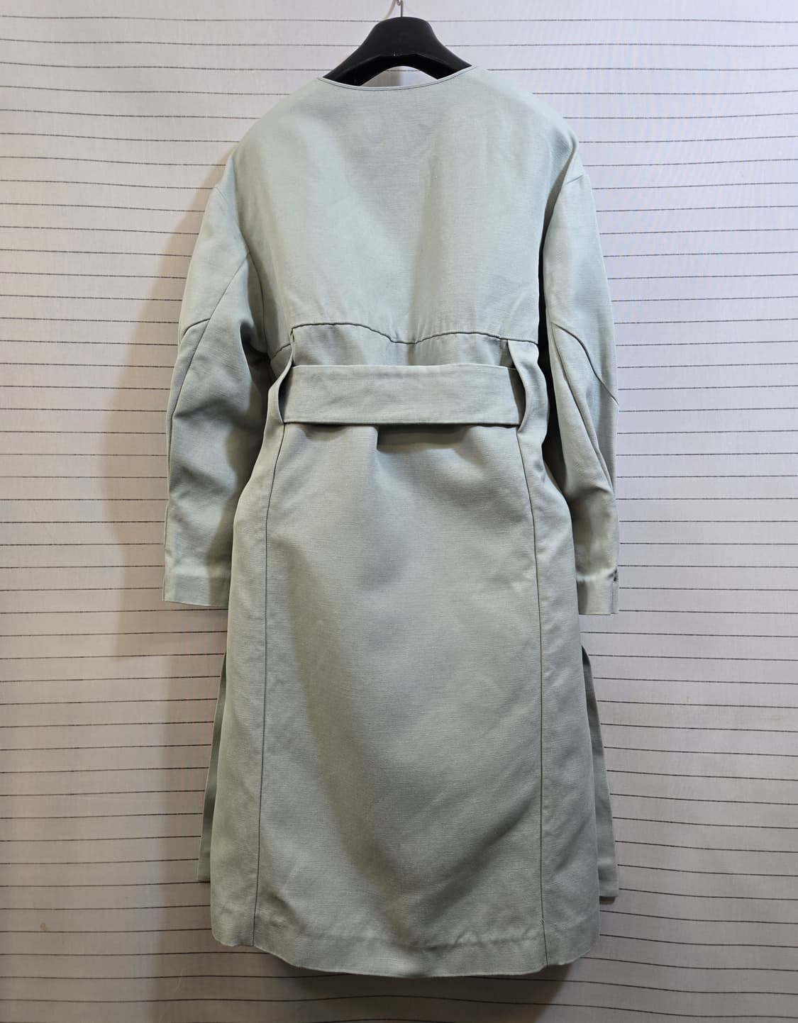 마인 벨트 랩 스타일 코트 민트색 상품이미지8