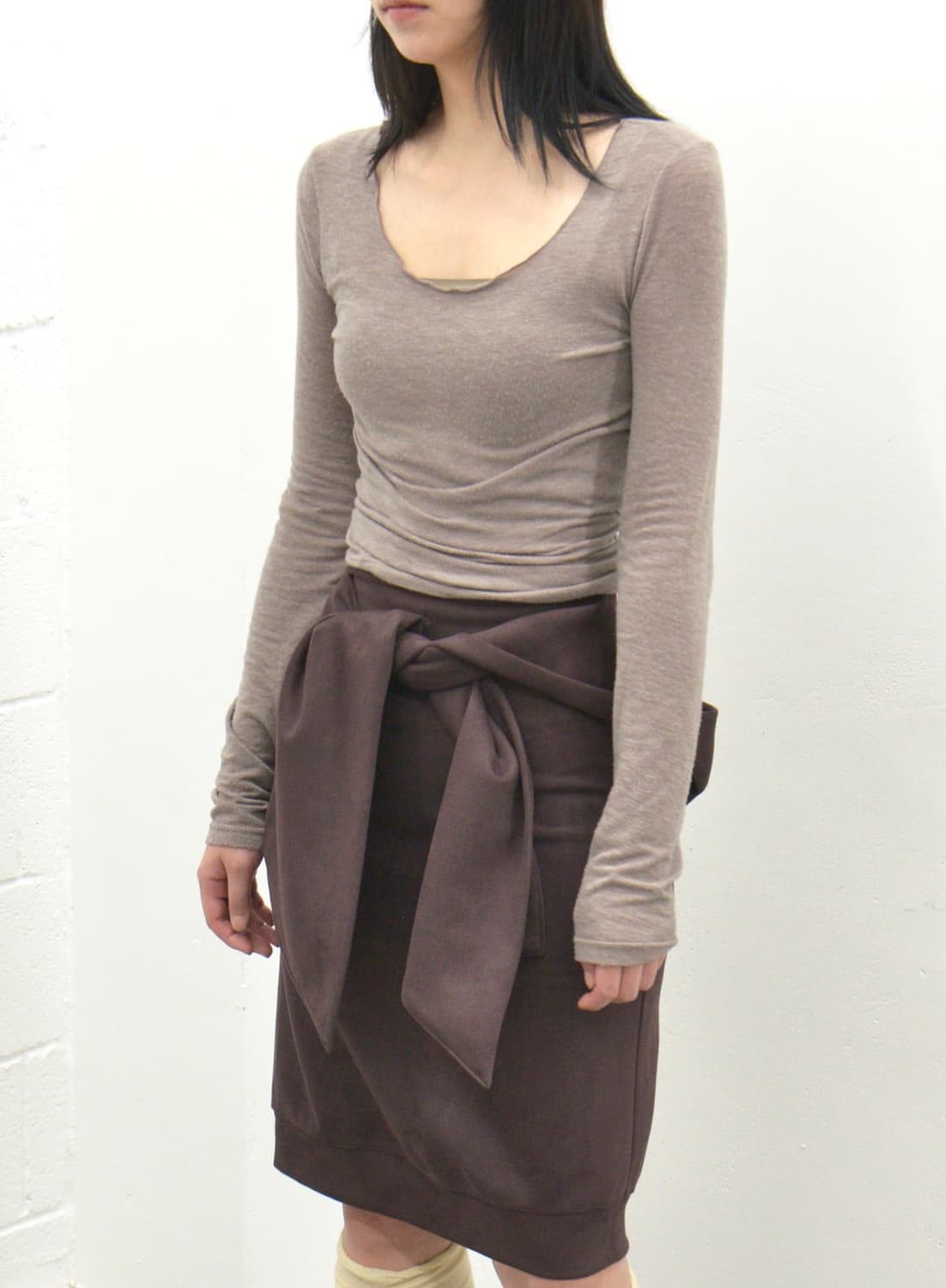 Tiles 타일즈 hoodie skirt (brown) 상품이미지1