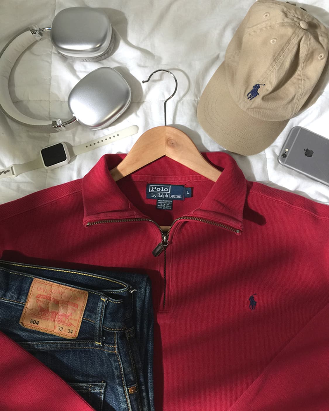 (MAN) 폴로랄프로렌 스웻 반집업 XL  상품이미지1