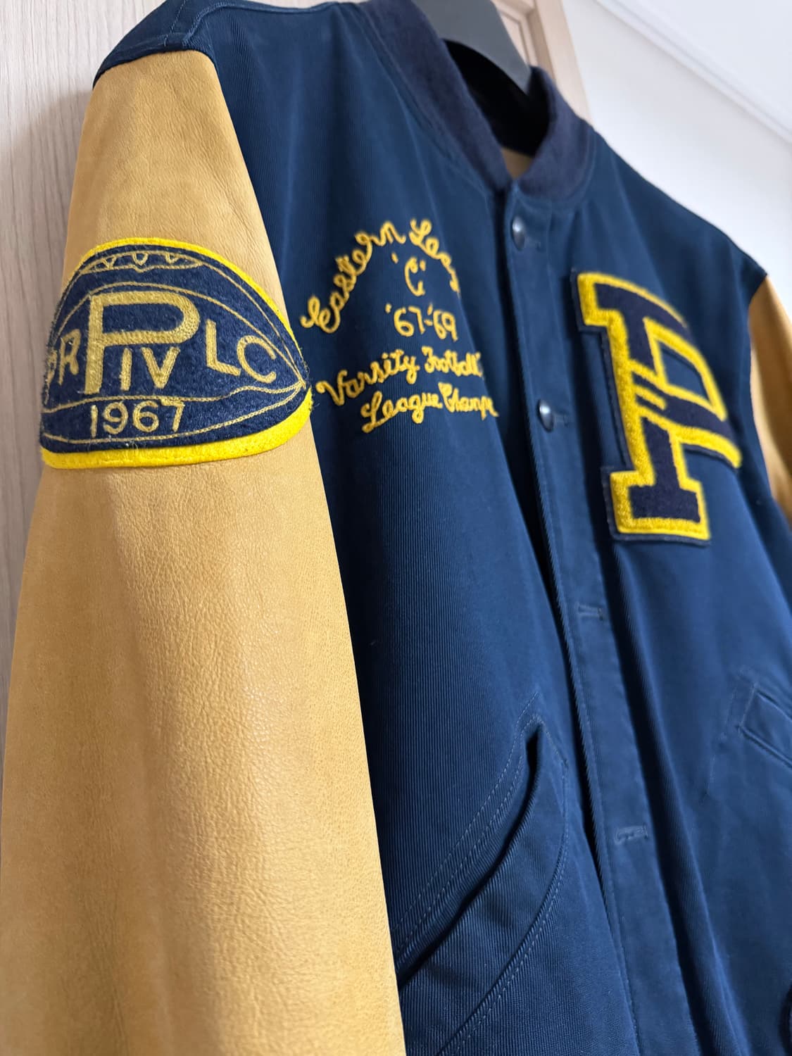 폴로 랄프로렌 / 풋볼 불독 코튼 레더 바시티 / L 상품이미지3