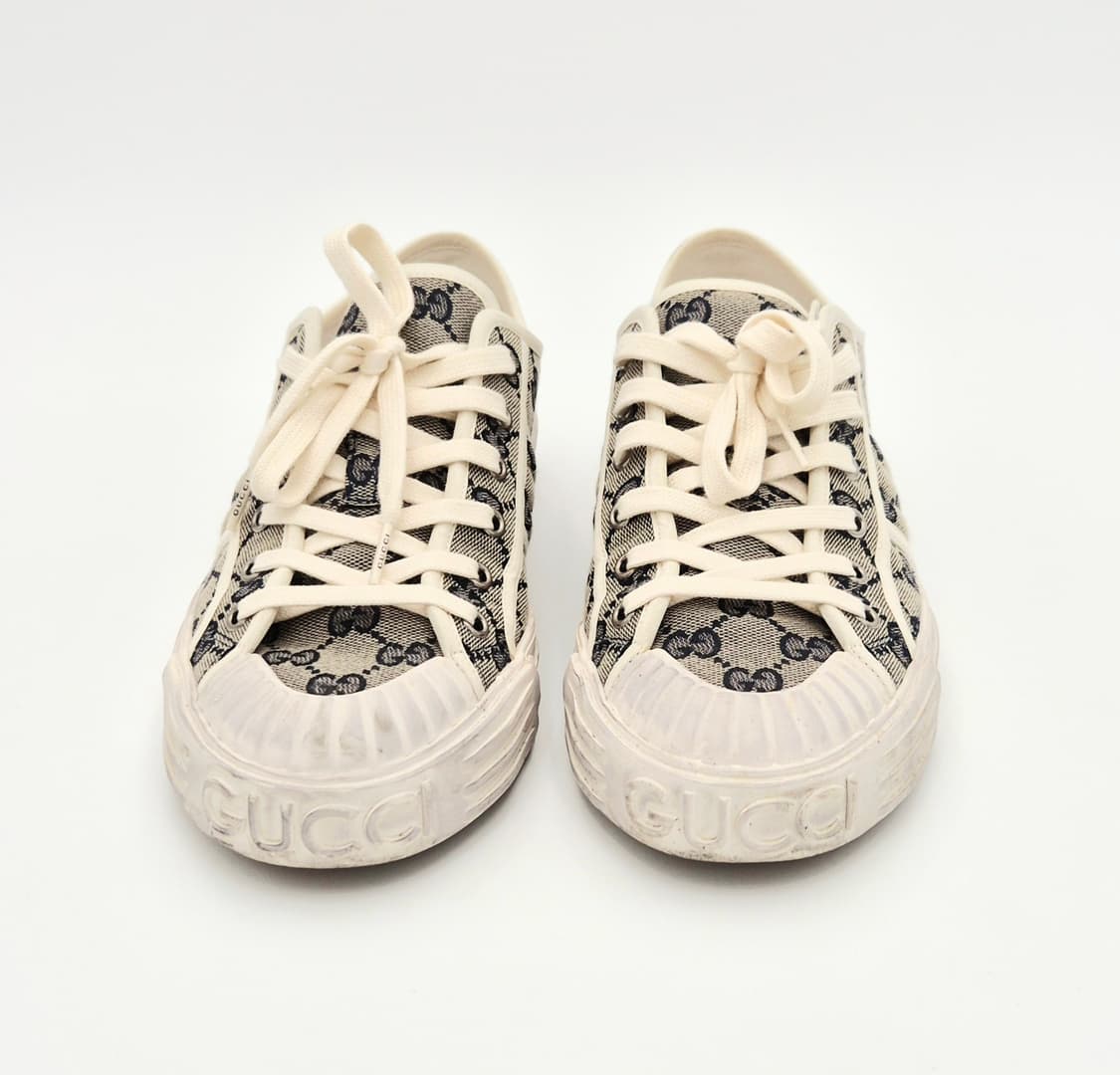 구찌 캔버스 로우탑 남성 스니커즈 7 1/2 상품이미지2