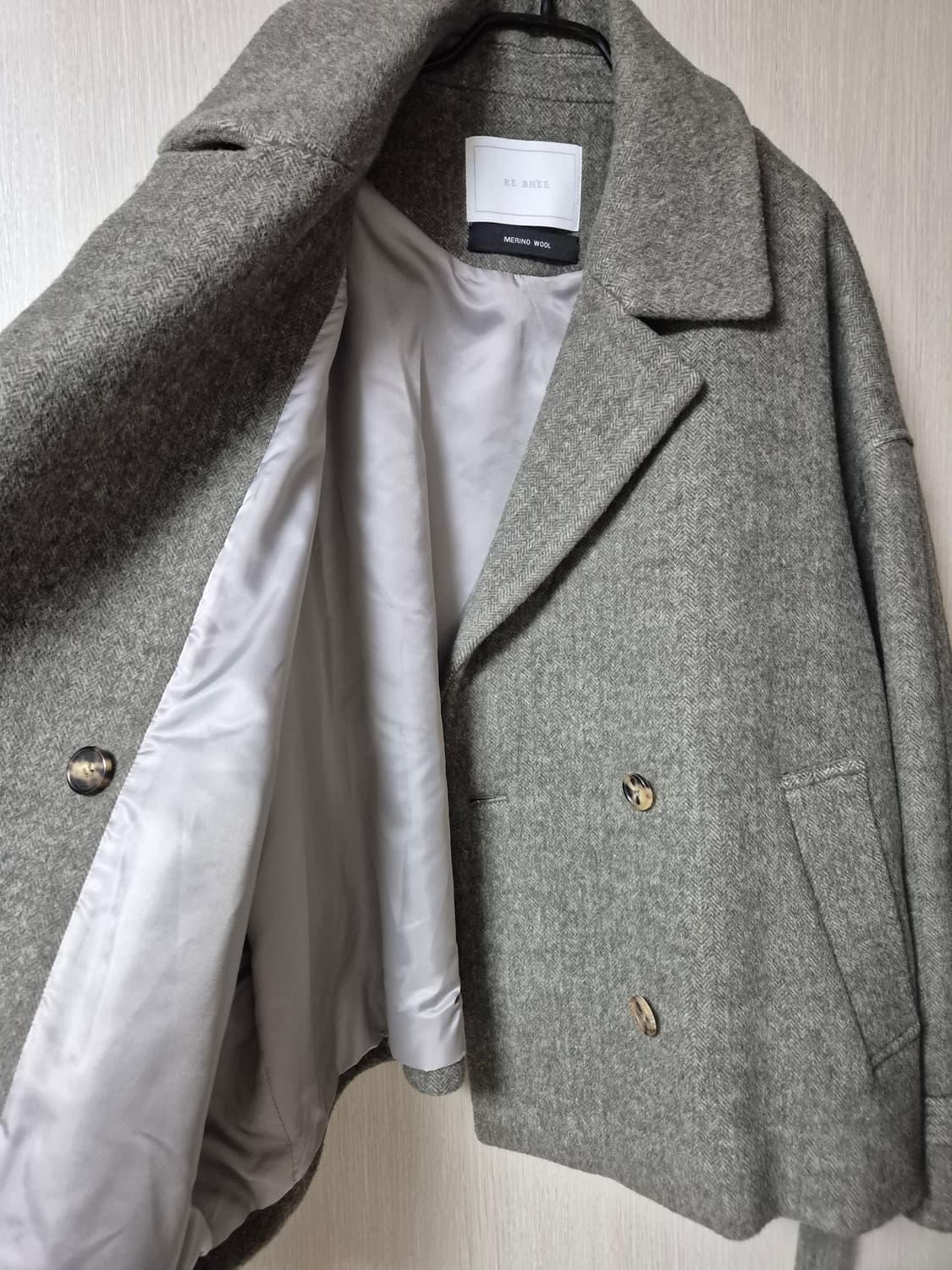 RE RHEE 리이 하프코트 숏자켓 벨트코트 메리노울 자켓 66 상품이미지7