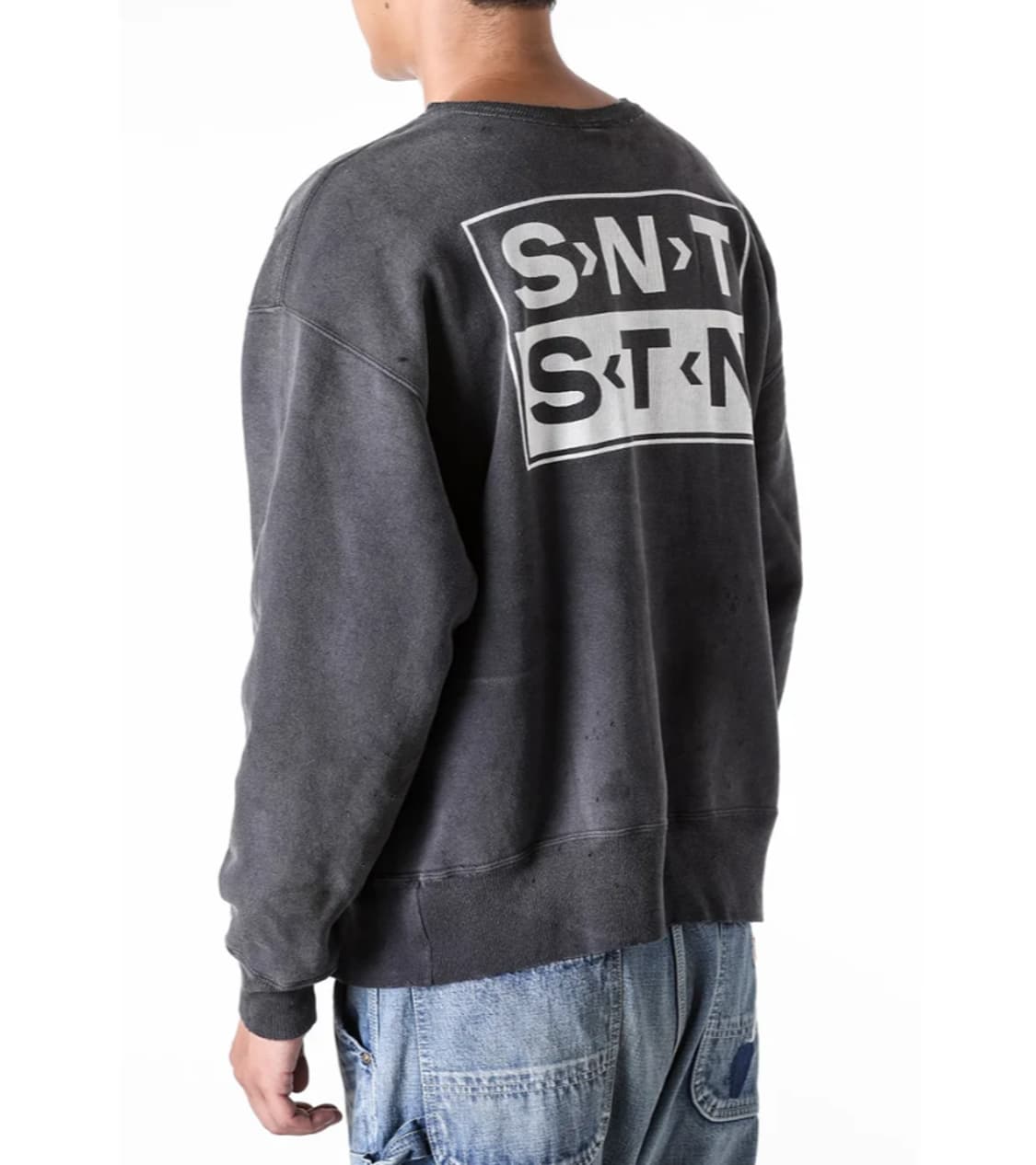 [새상품/XL] 세인트미카엘 SAINT 크루 로고 스웻셔츠 맨투맨 상품이미지4