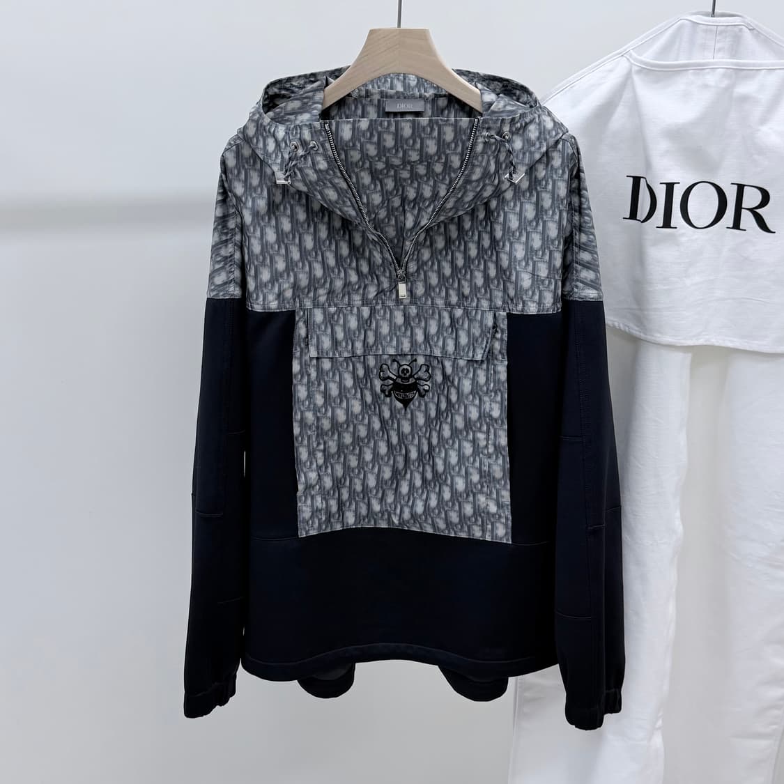 [S+급/2XL] 디올 x 스투시 오블리크 후드 아노락 자켓 블랙 상품이미지2