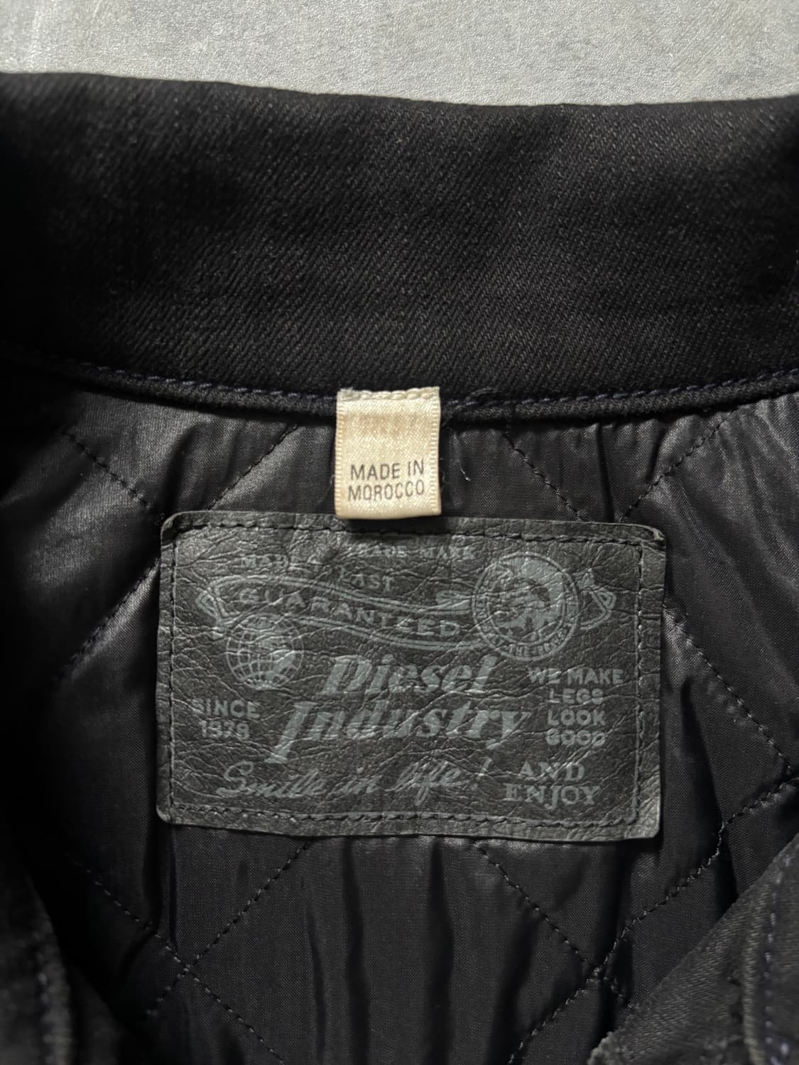 Diesel 디젤 퀼티드 블랙 트러커 자켓  상품이미지5