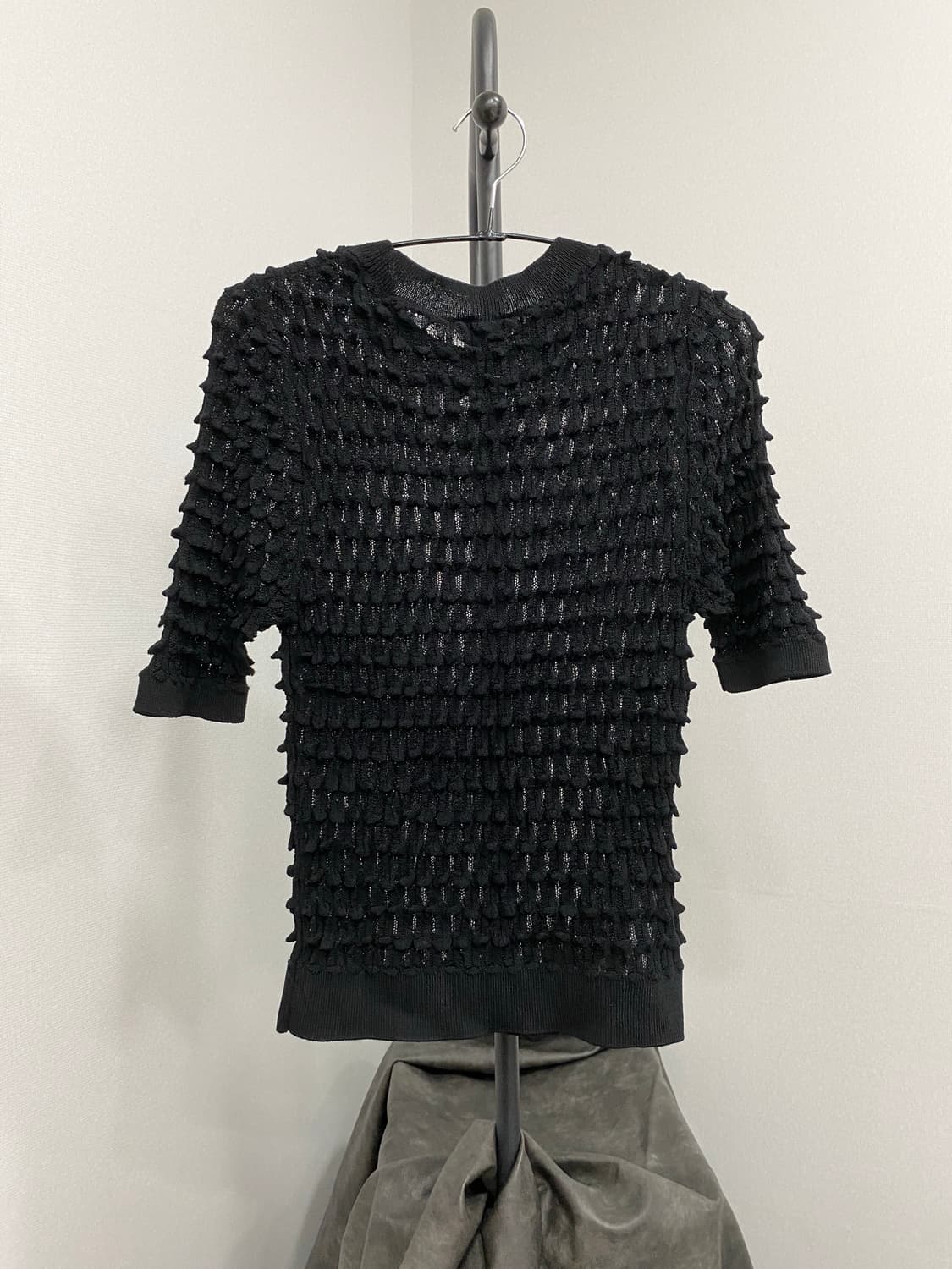 Popcorn Knit Short Sleeve Top 상품이미지2