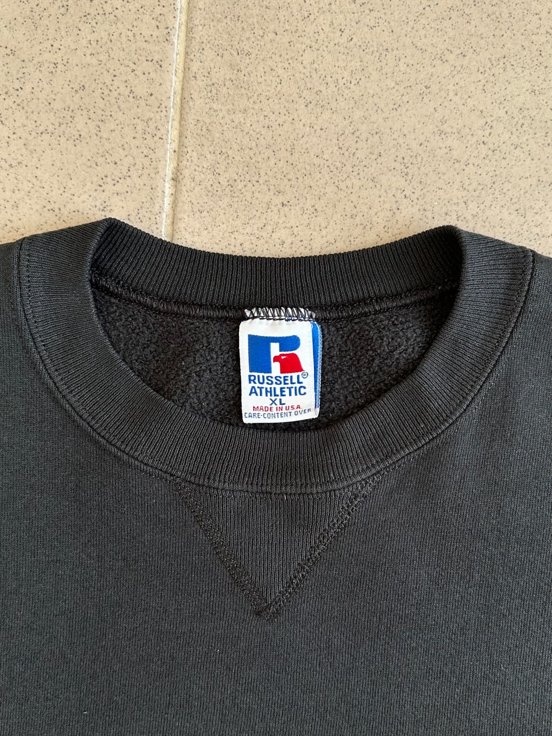 90s 빈티지 러셀 스웻셔츠 블랙 XL USA 상품이미지6