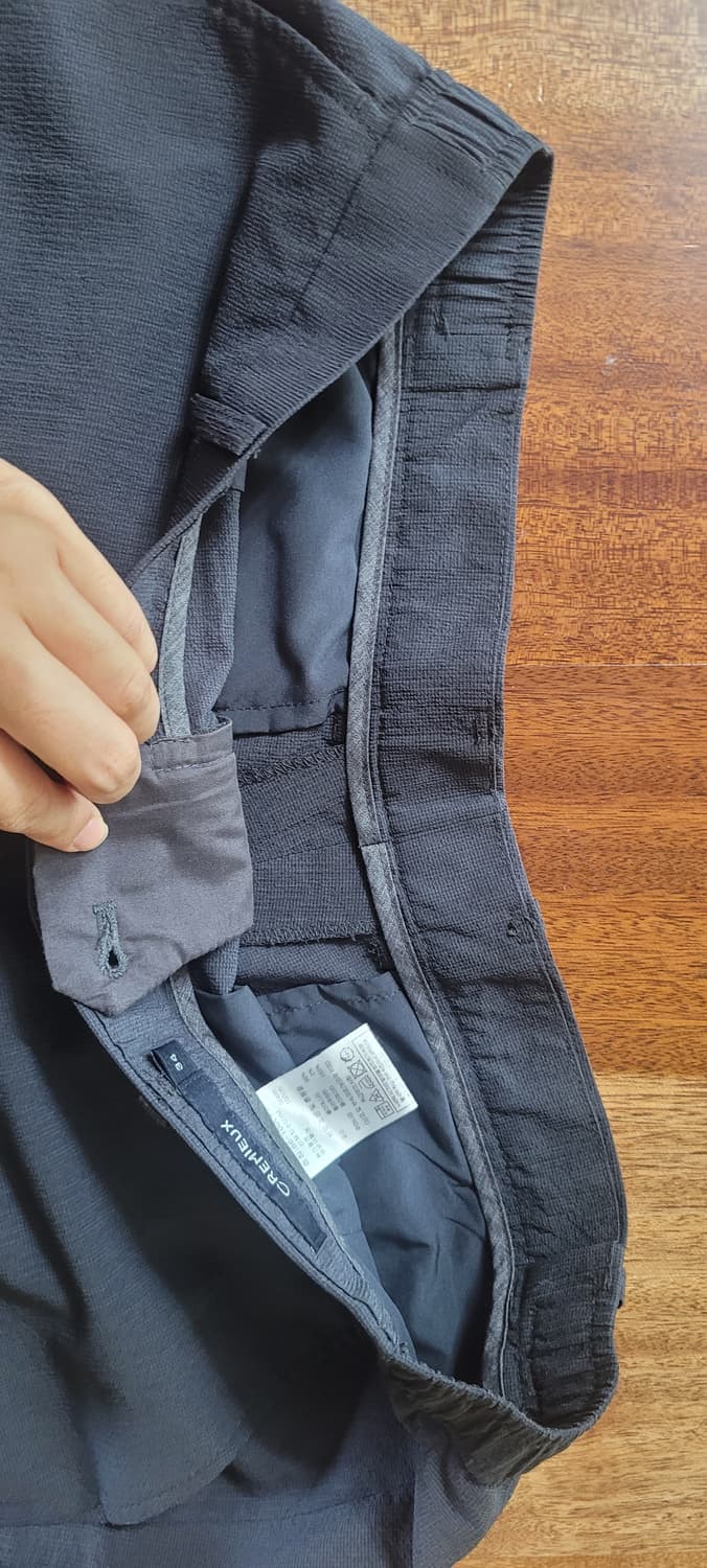 👔남성33-34인치👔CREMIEUX 남성 바지 짙은챠콜(한여름용) 상품이미지6