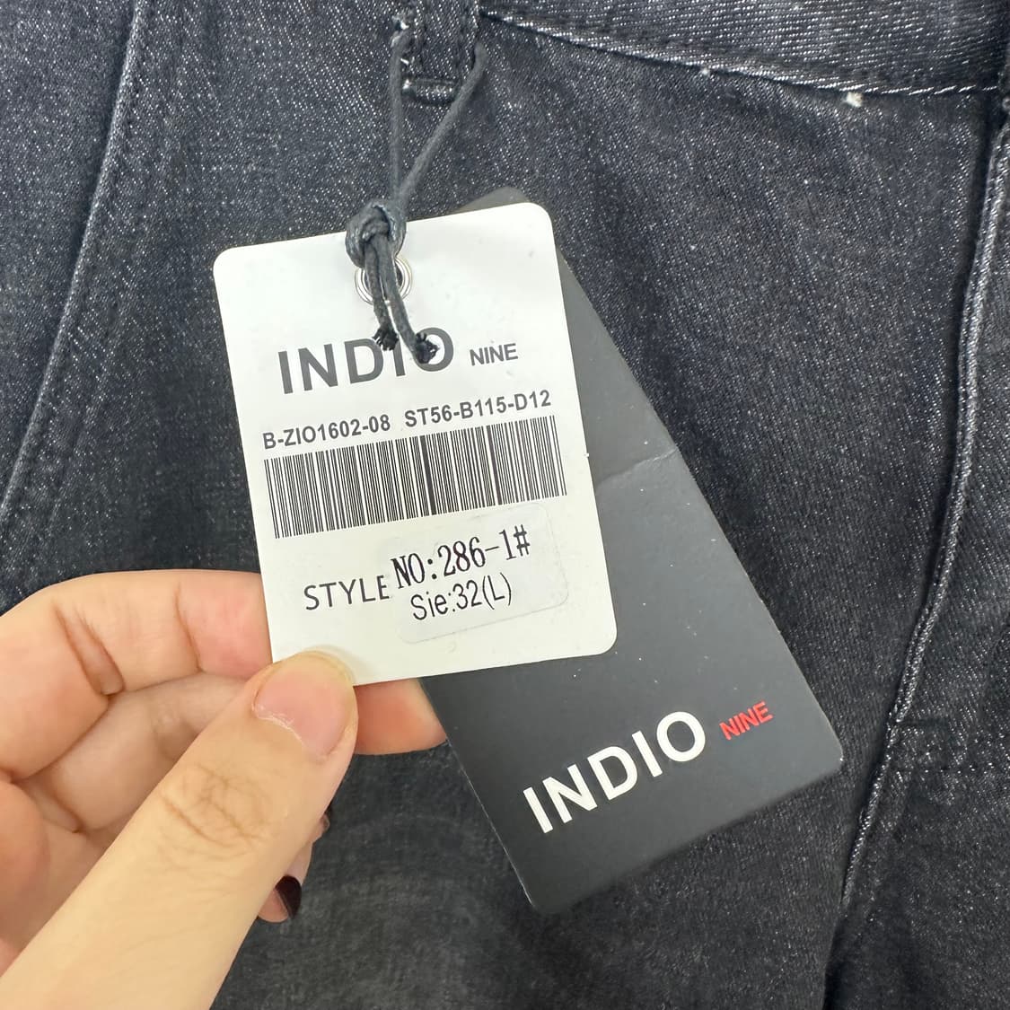   INDIO 남자 면100% 흑청 데님바지 팬츠 32 (L) 상품이미지3