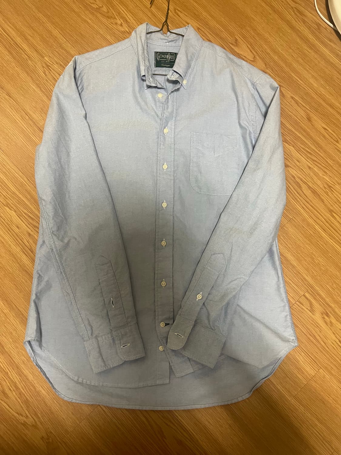 짓먼빈티지 하늘색 옥스포드 셔츠 L사이즈 상품이미지1