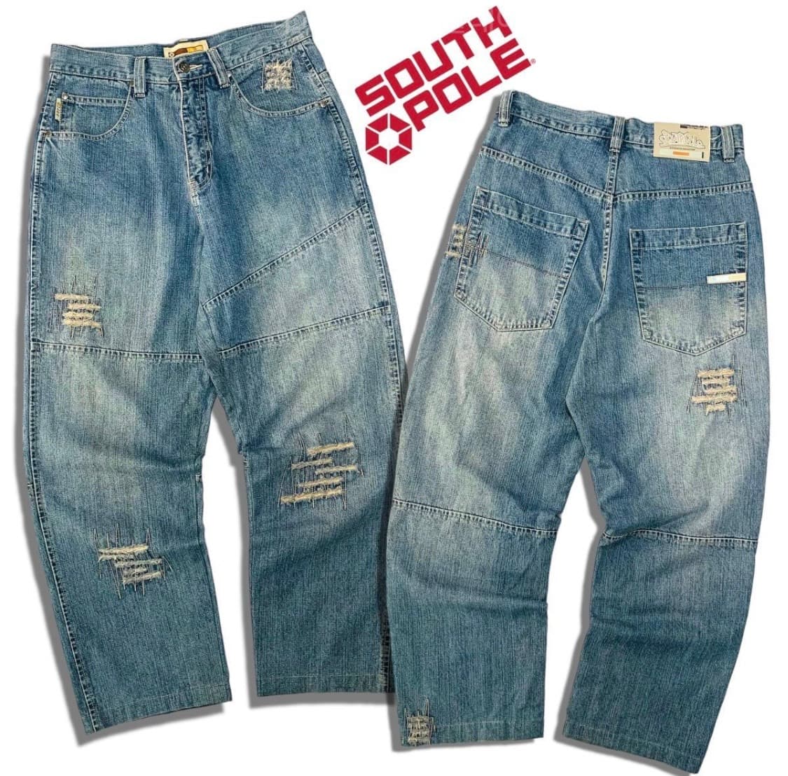SOUTHPOLE 사우스폴 올드스쿨 데미지 데님 상품이미지1