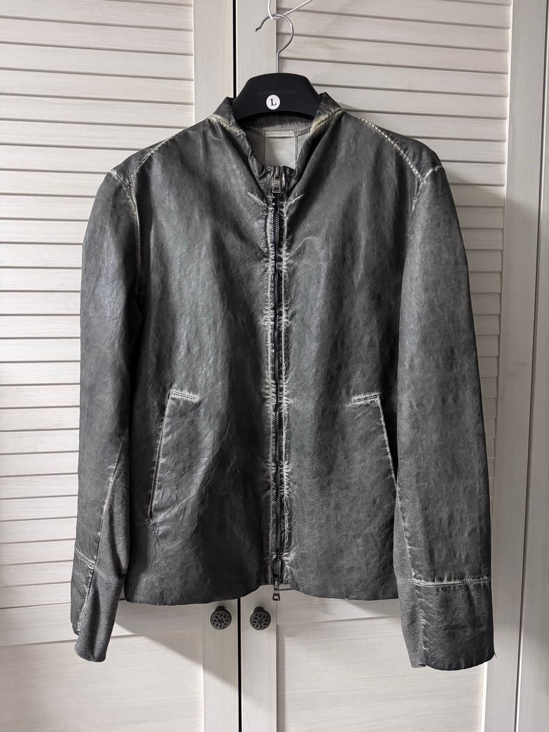 [L] 트랜짓 워시드 램스킨 자켓 상품이미지1