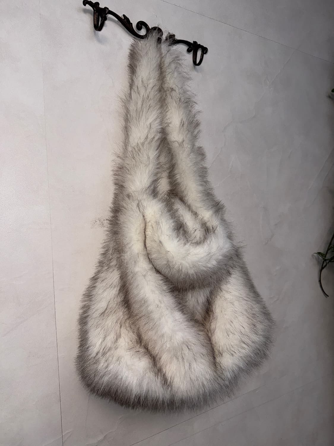 Mixed ivory eco fur bag 상품이미지2