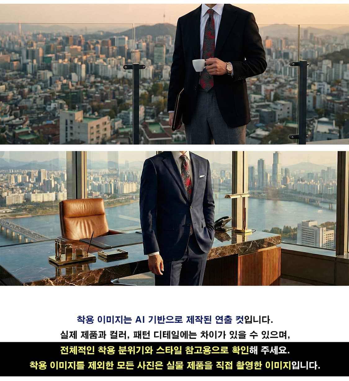 크리스찬 디올 실크 그레이&레드 패턴 넥타이 9.1cm S등급 K1687 상품이미지2