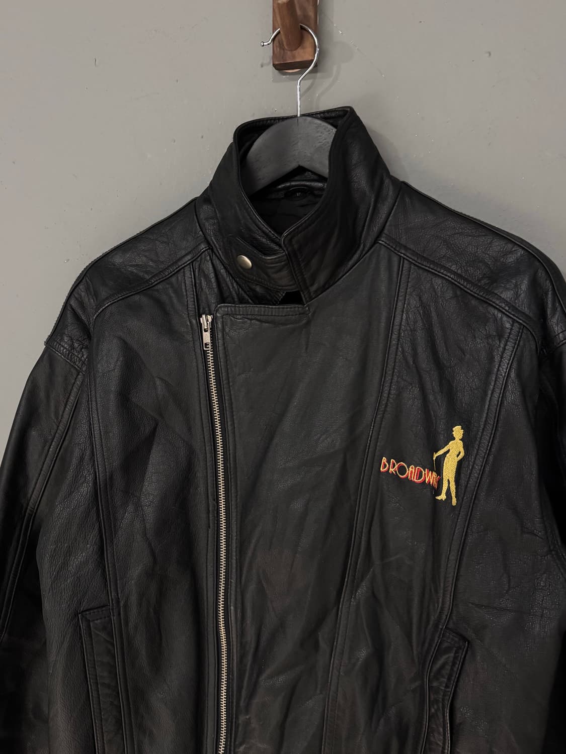 Broadway 언발란스 비대칭 소가죽자켓  상품이미지3