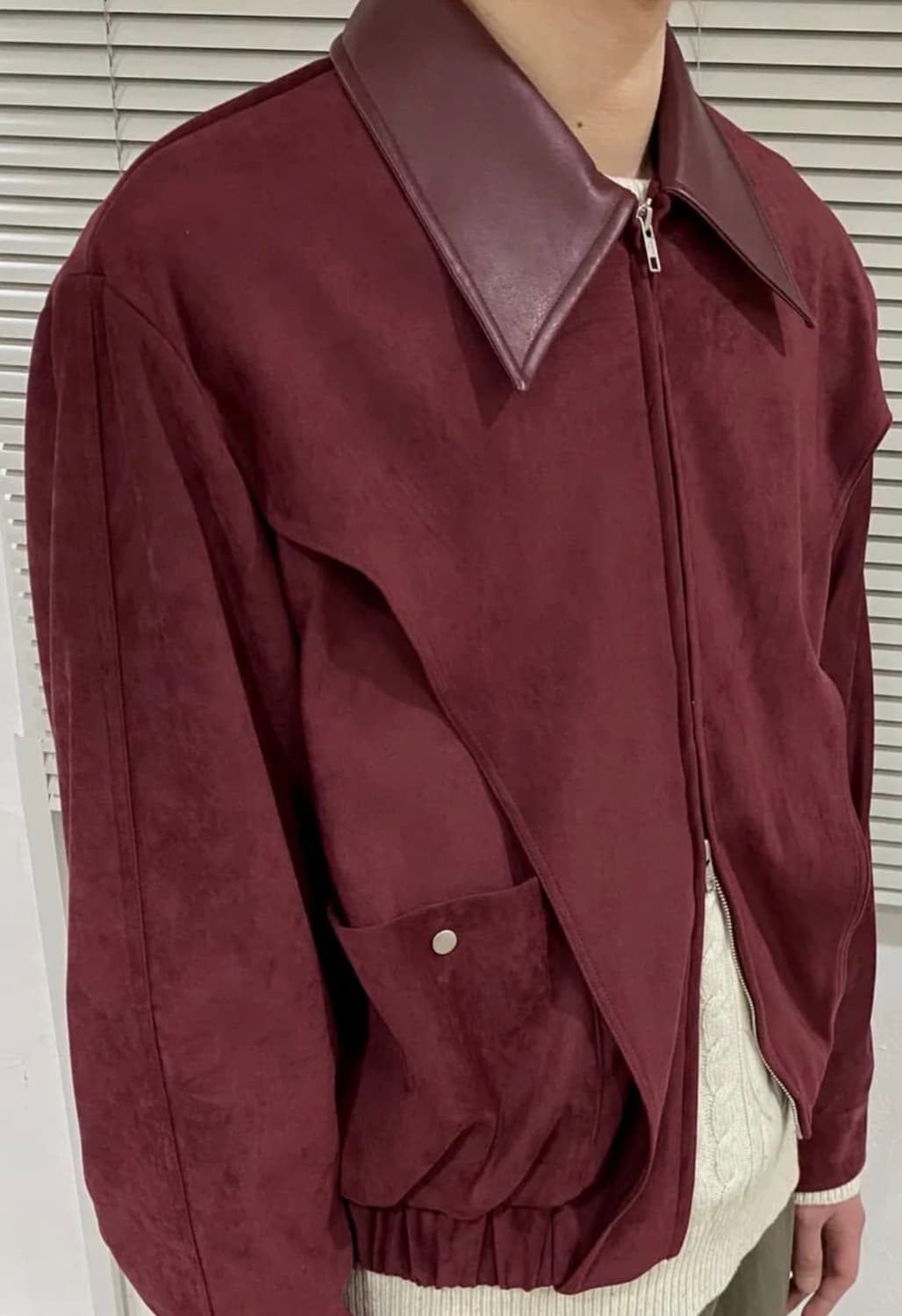 디스코드사운드 버건디 레니 블루종 자켓 상품이미지1