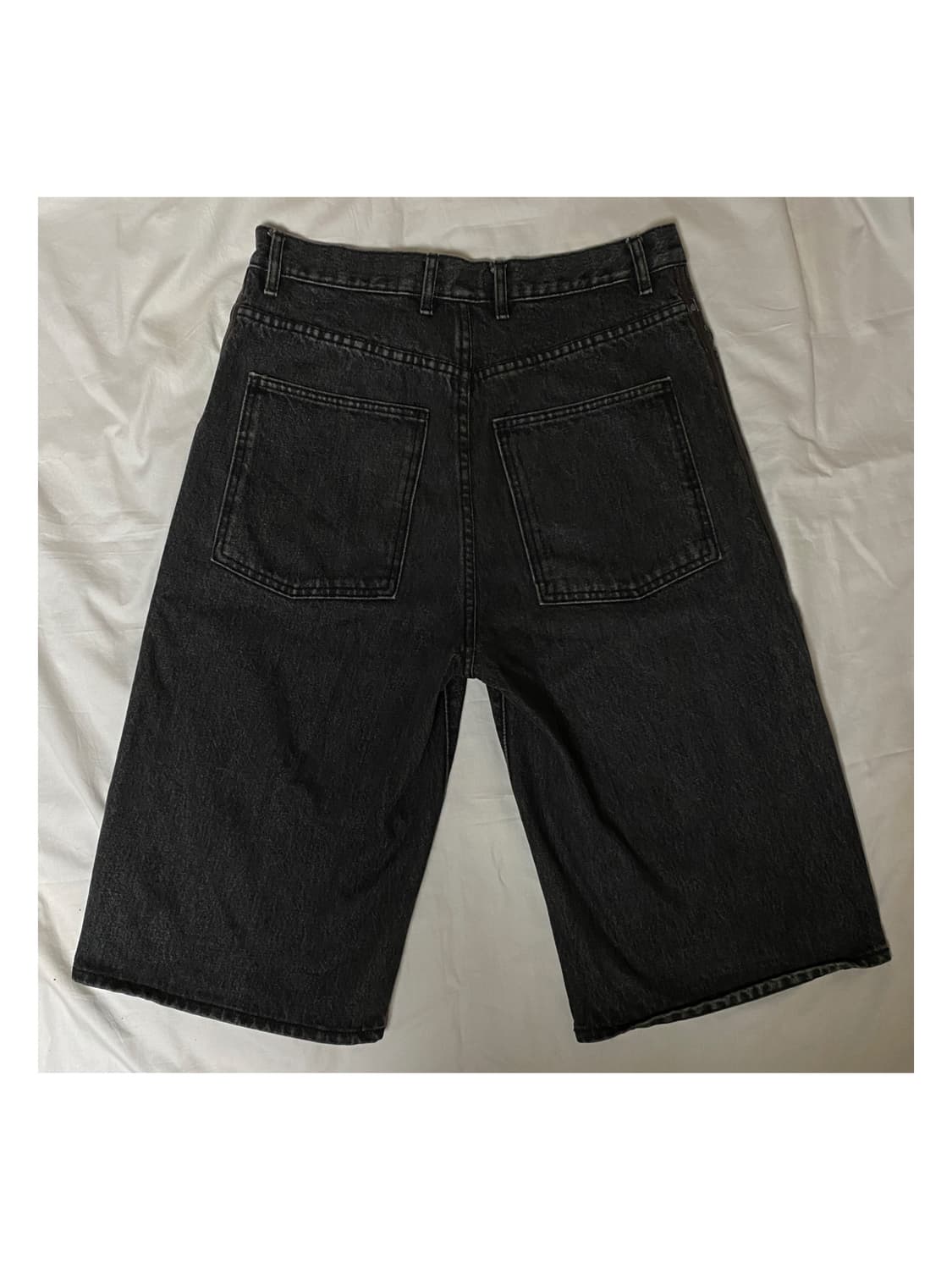 마리암나시르자데 사이드 레더 라인 버뮤다 팬츠 데님 쇼츠 아카이브 슬랙스 상품이미지5