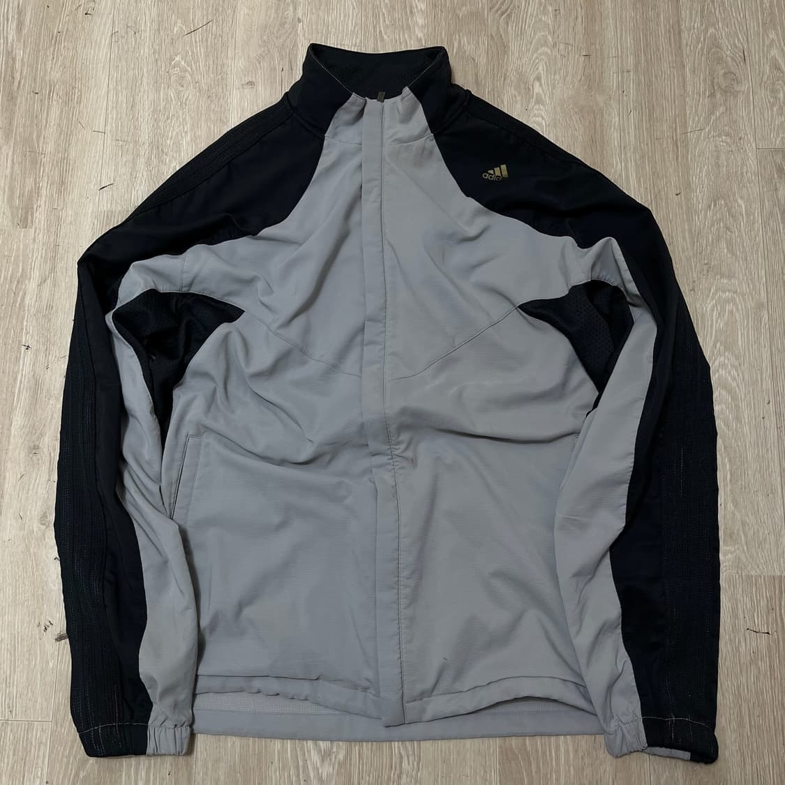 아디다스 올드스쿨 배색 스탠드넥 바람막이 자켓 [그레이] 2XL110 상품이미지1