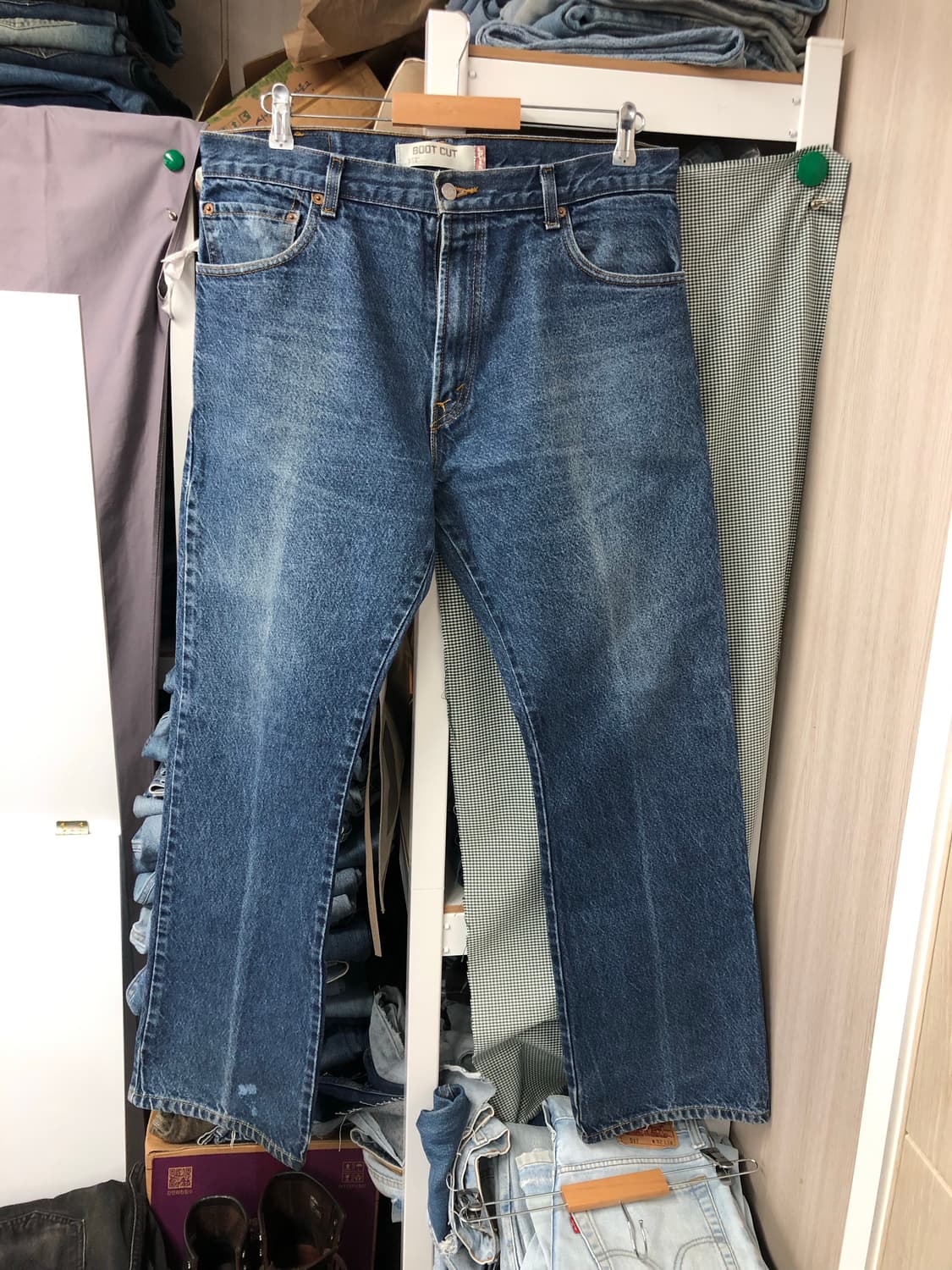 00s 리바이스517  부츠컷 미드블루 워싱진 허리36 둘레91.5 상품이미지1